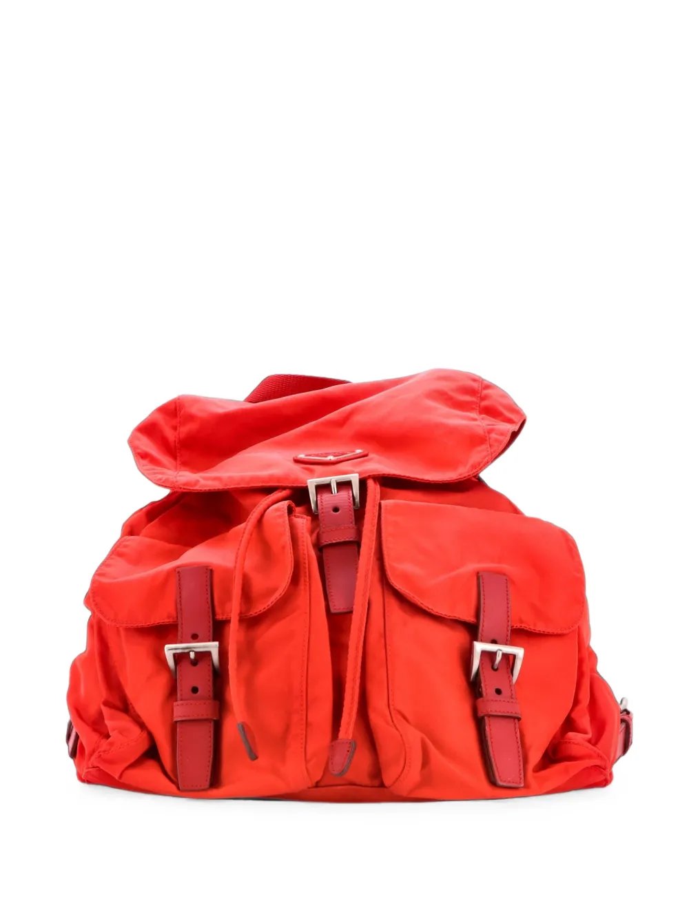 Double Pocket Buckle Tessuto Medium backpack