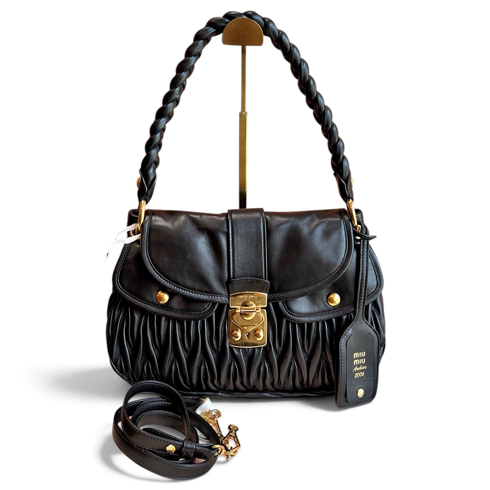 Miu Miu Matelassé leather handbag