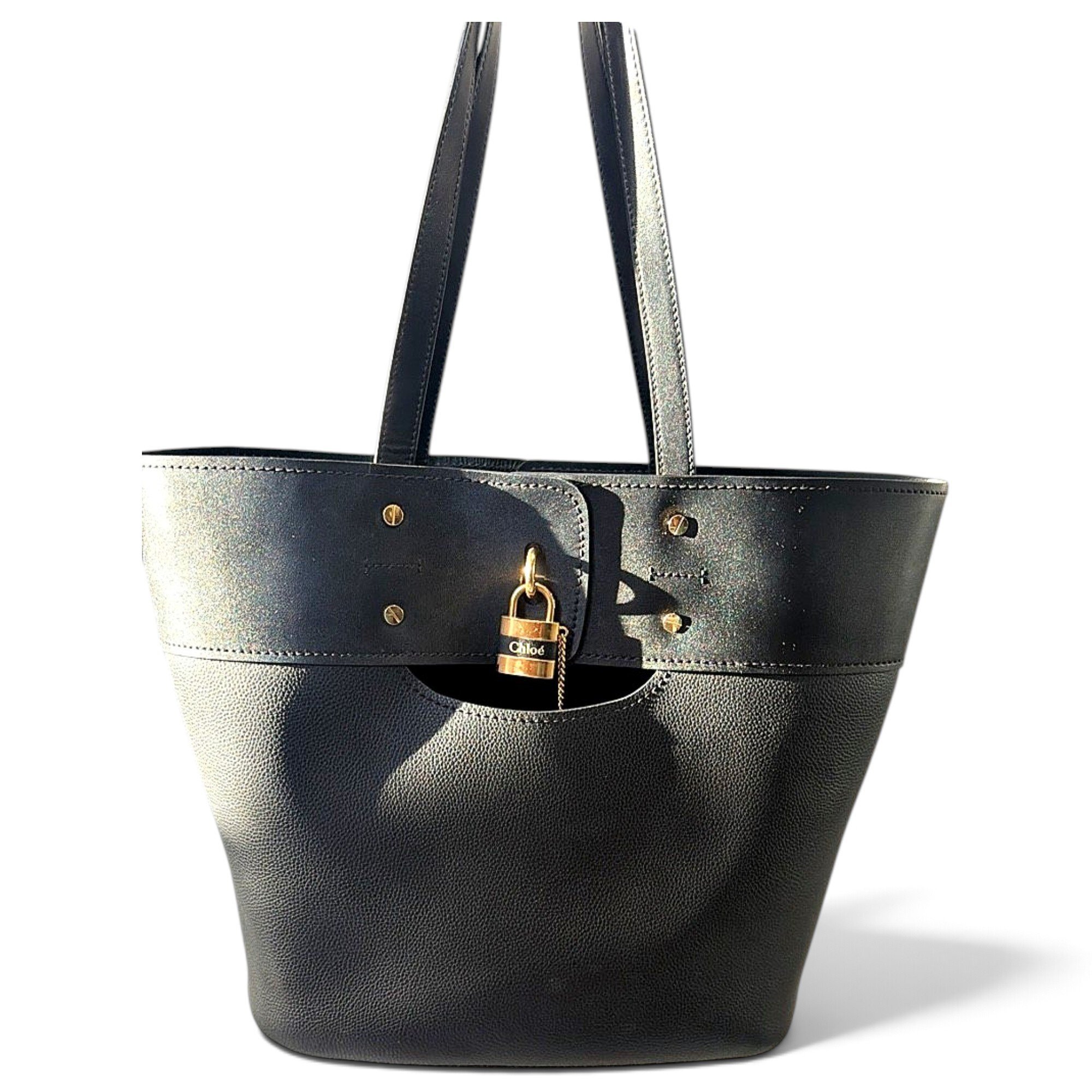 Aby Lock leather tote