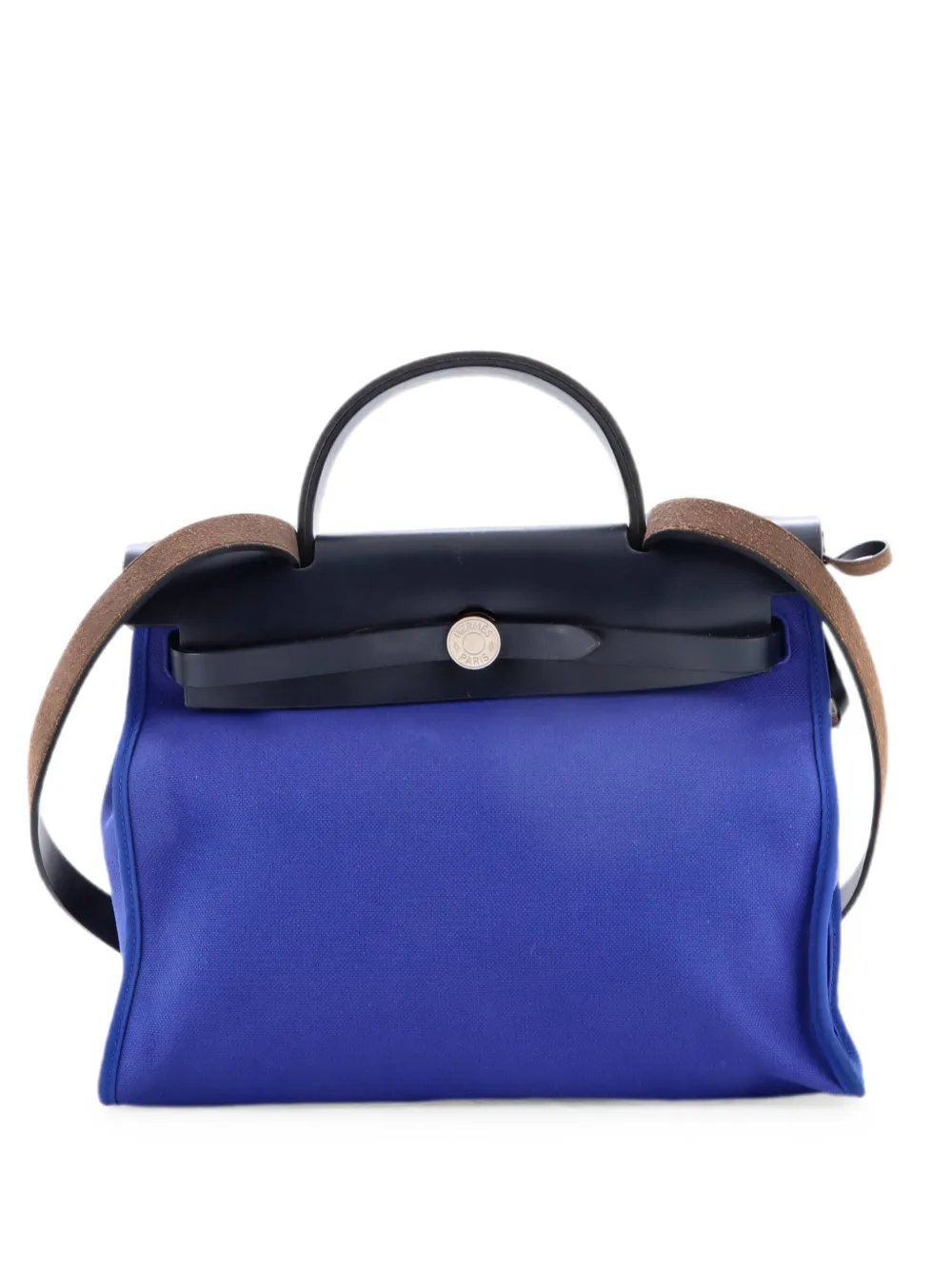 Herbag Zip Leather and Toile 31 shoulder bag