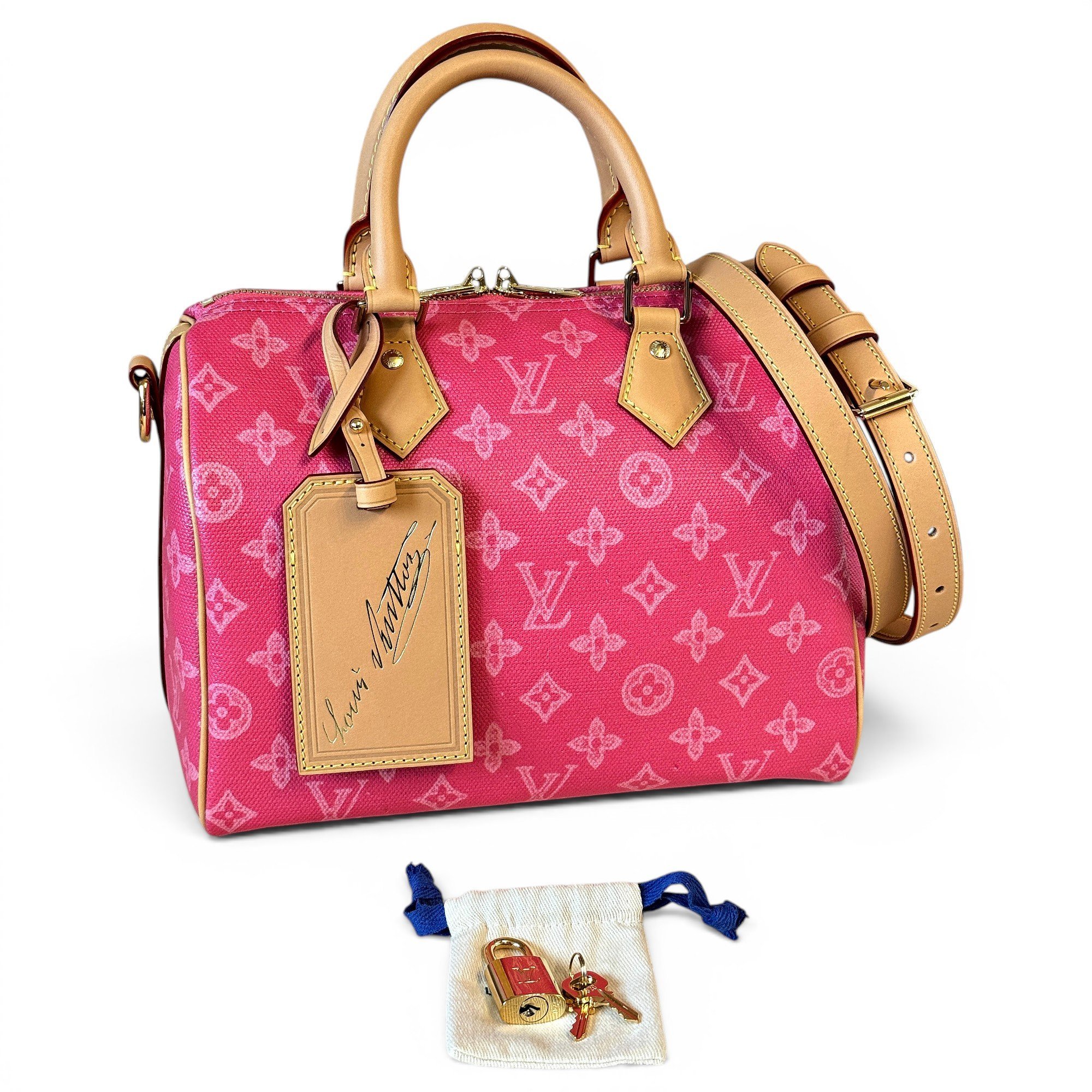 Speedy Bandoulière linen crossbody bag
