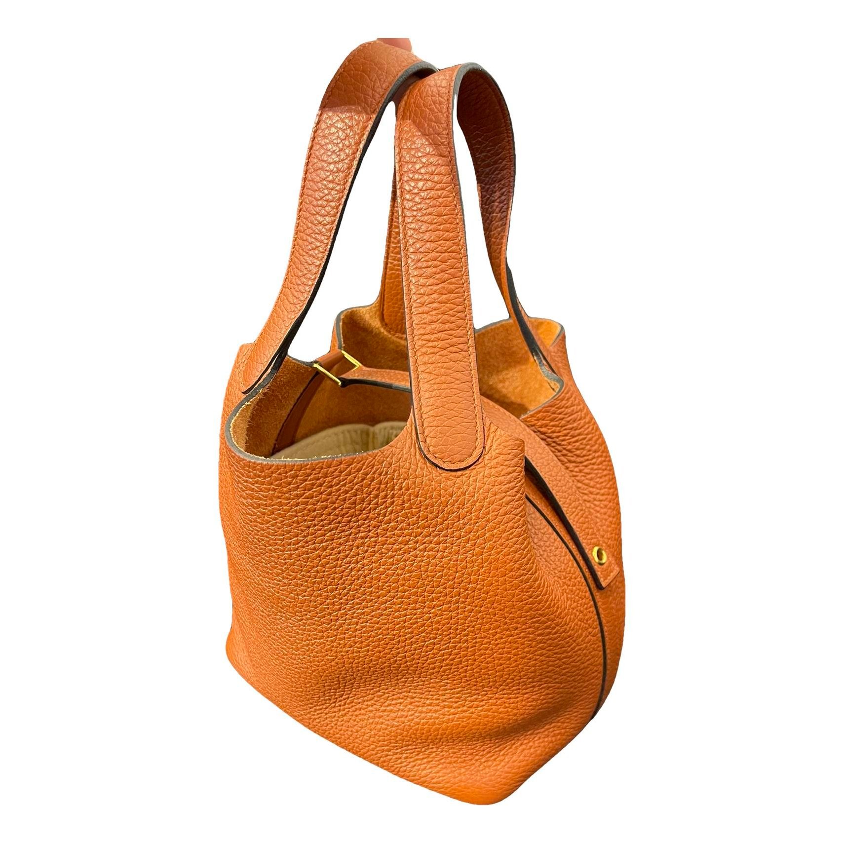 Picotin leather tote