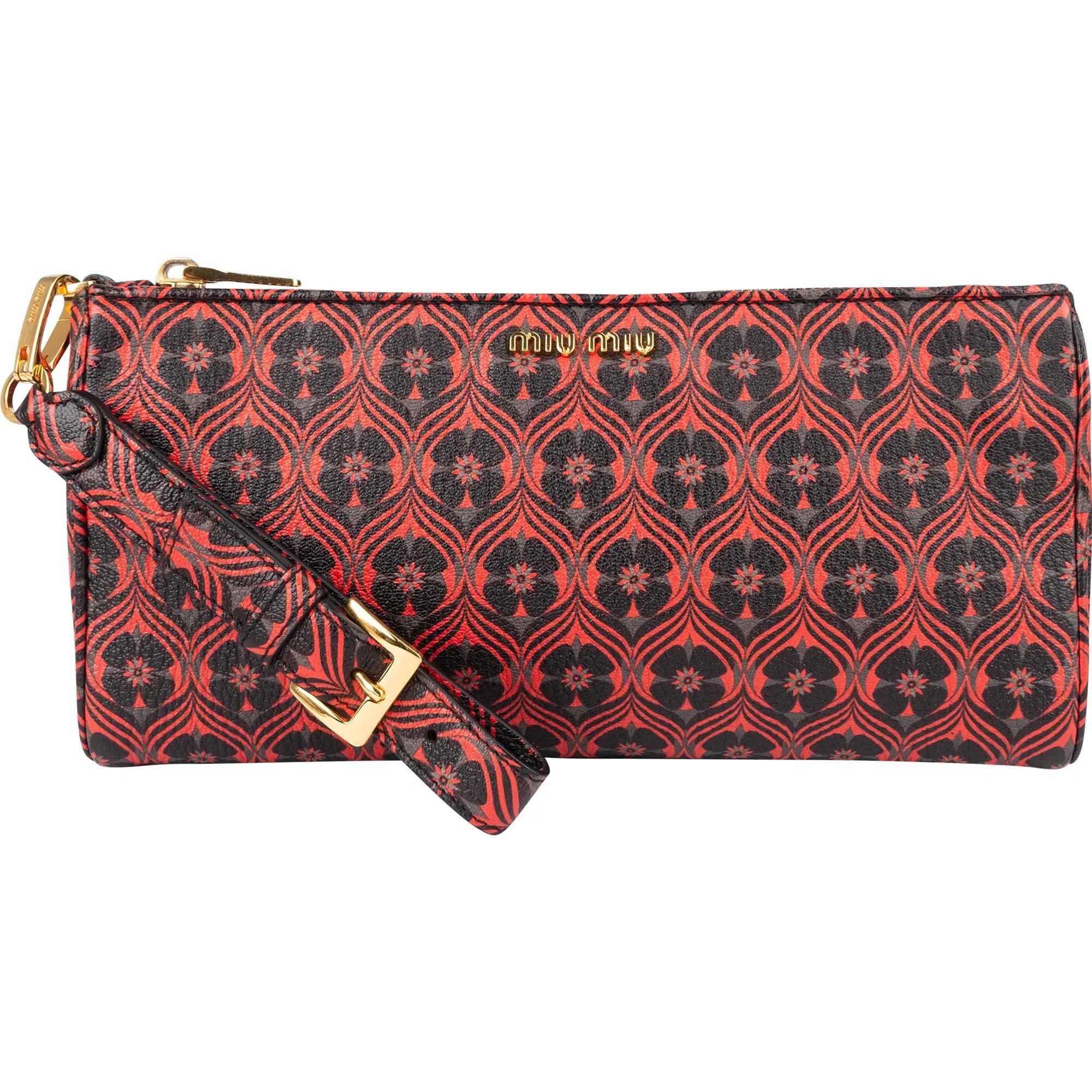 Leather clutch bag