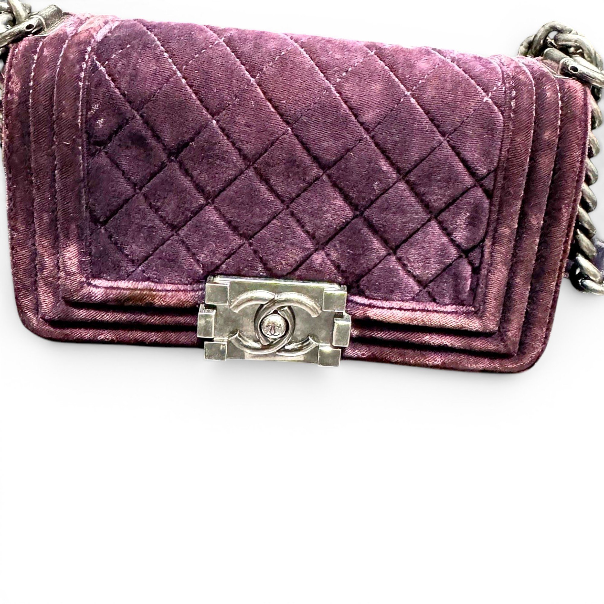 Boy velvet crossbody bag