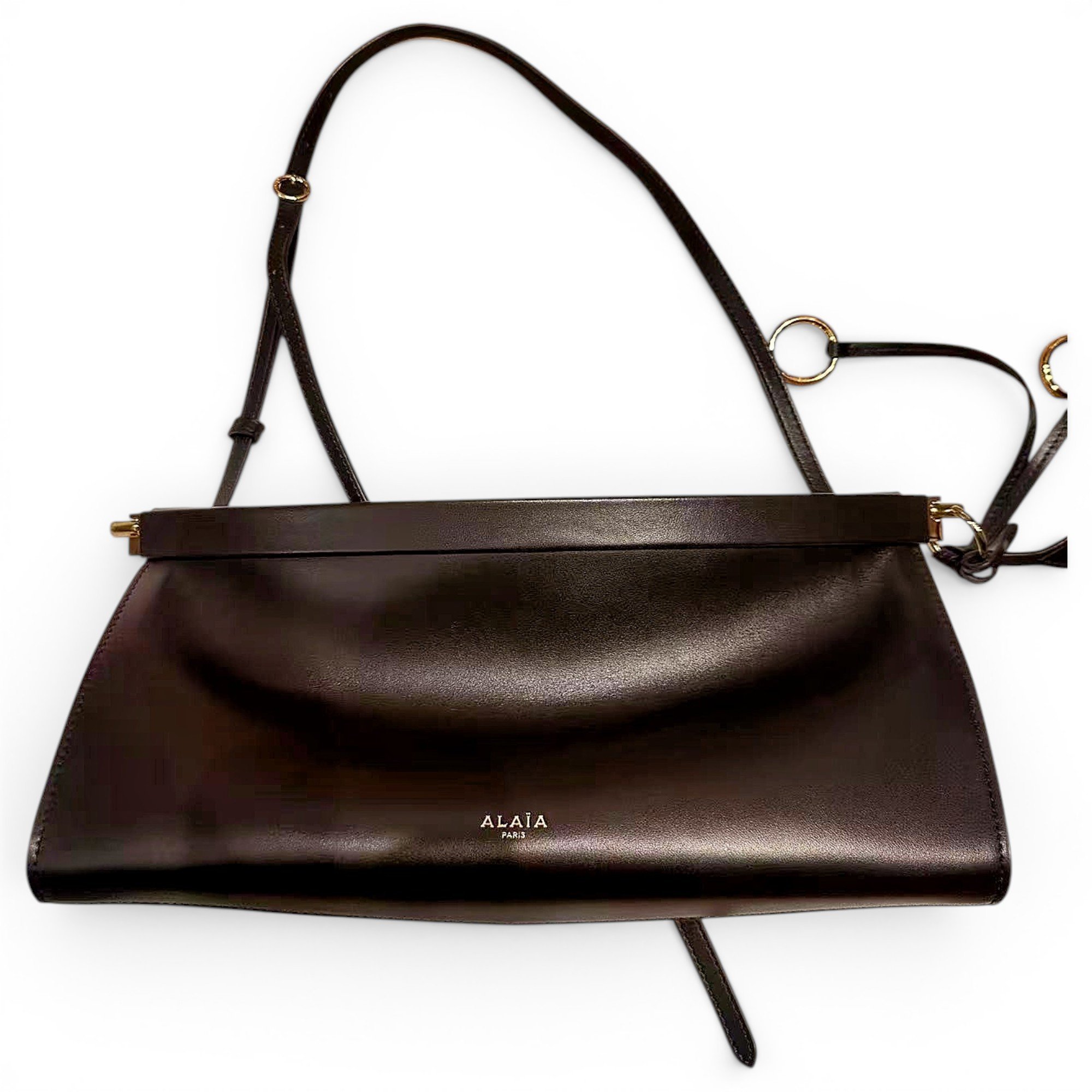 Le Click East West leather handbag