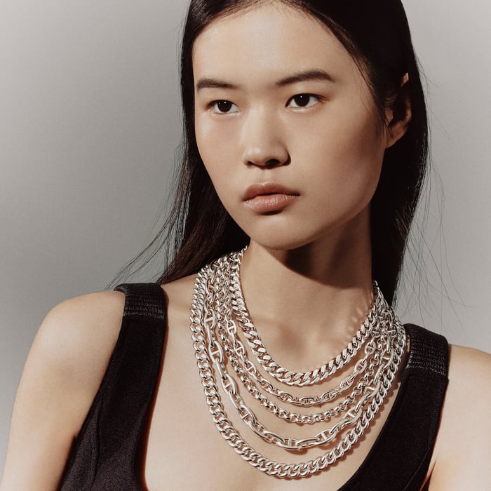 Sans Coloris Chaine d'Ancre Multichaines Necklace