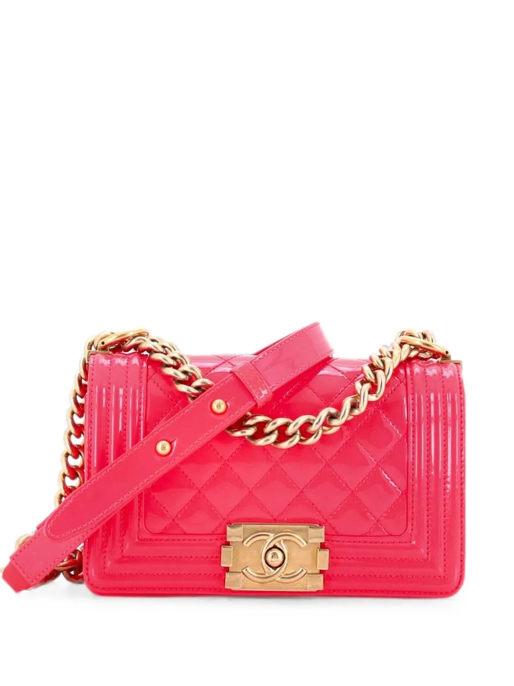 Boy Flap Bag Quilted Patent Small crossbody bag