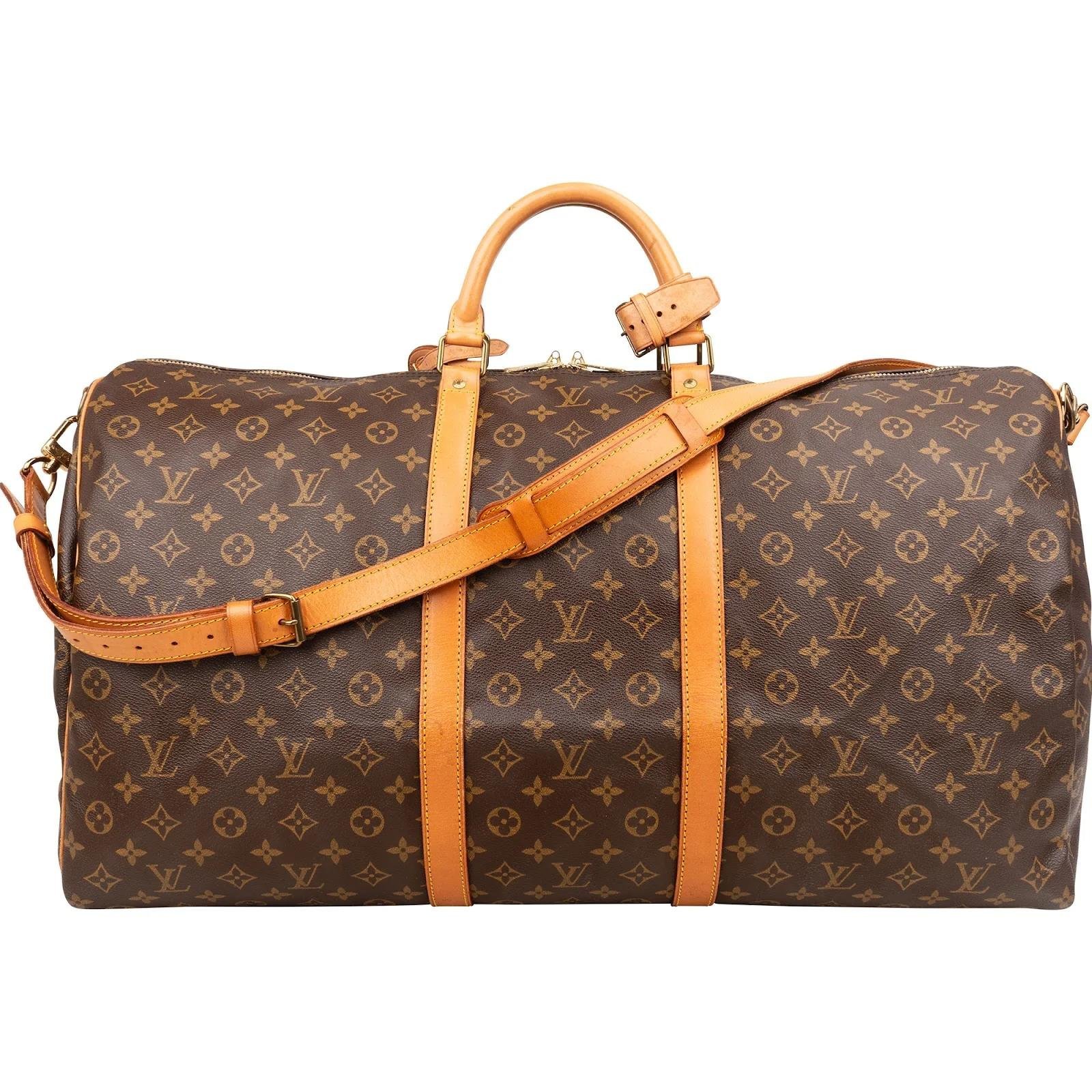 Keepall leather travel bag
