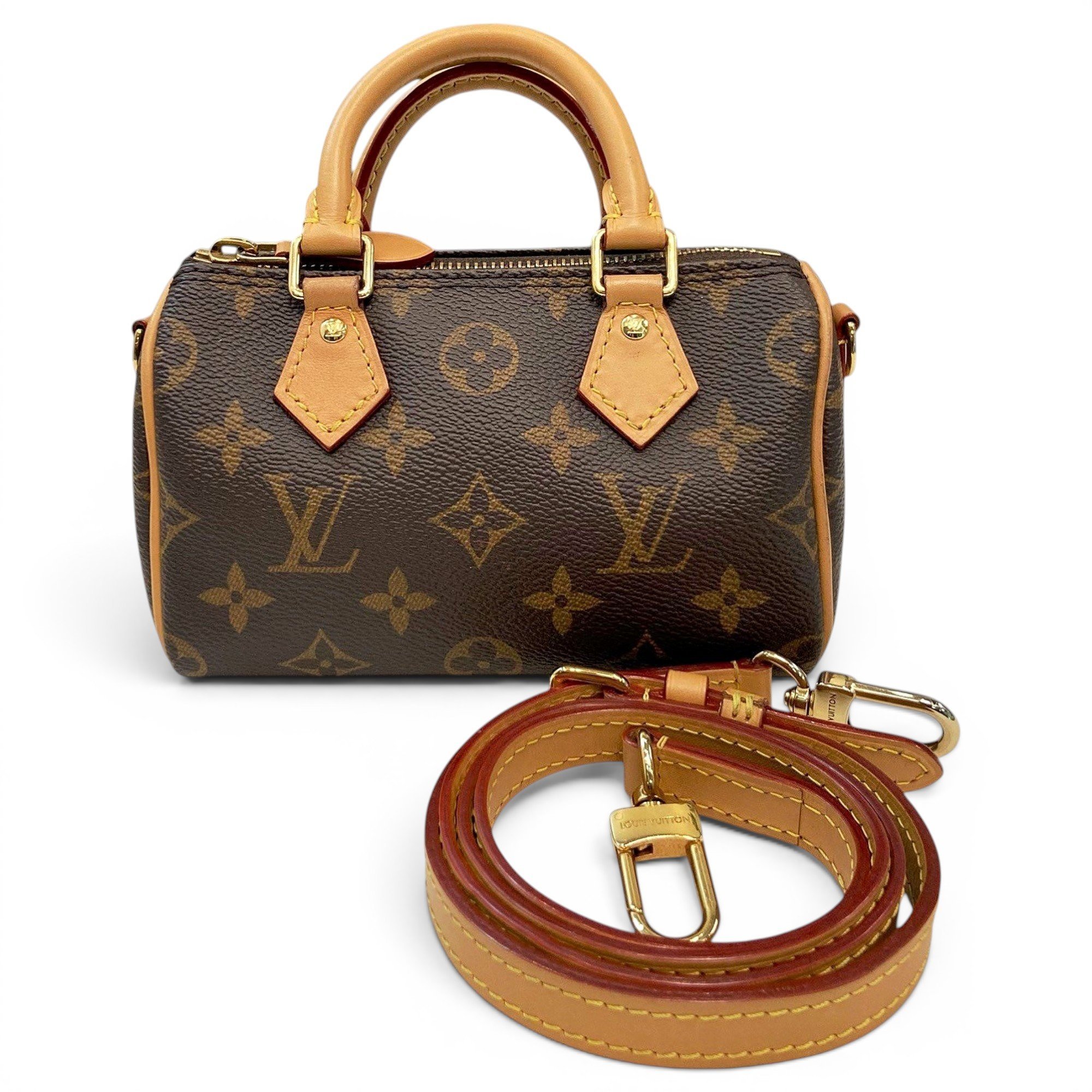 Nano Speedy / Mini HL leather crossbody bag
