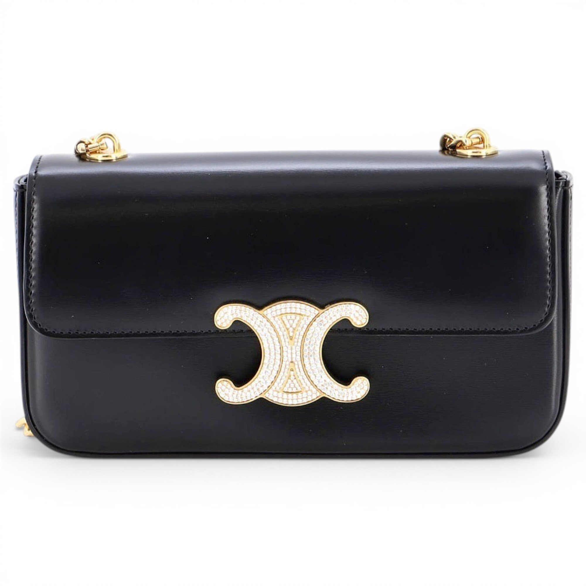 Triomphe chain leather crossbody bag