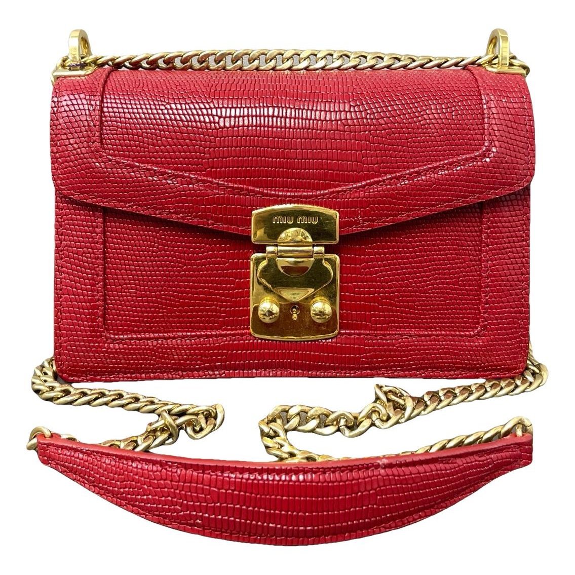 Miu Confidential leather handbag