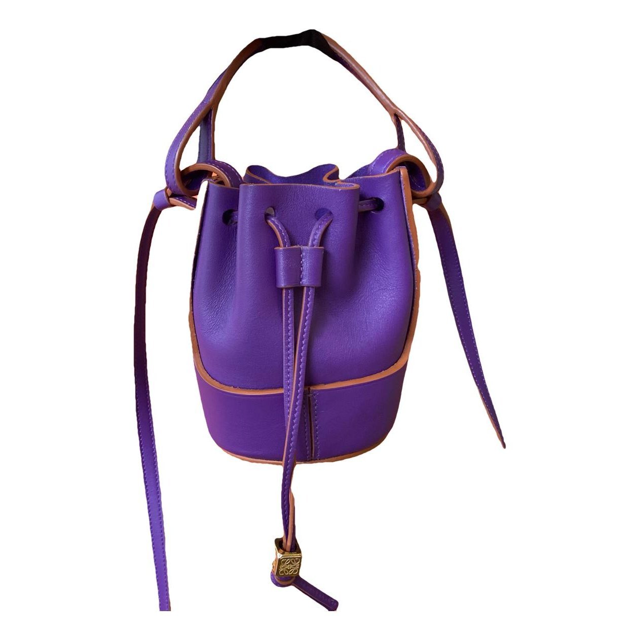 Balloon leather handbag
