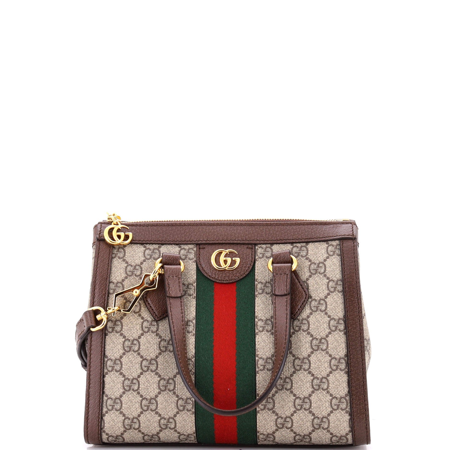 Ophidia Top Handle Tote GG Coated Canvas Small