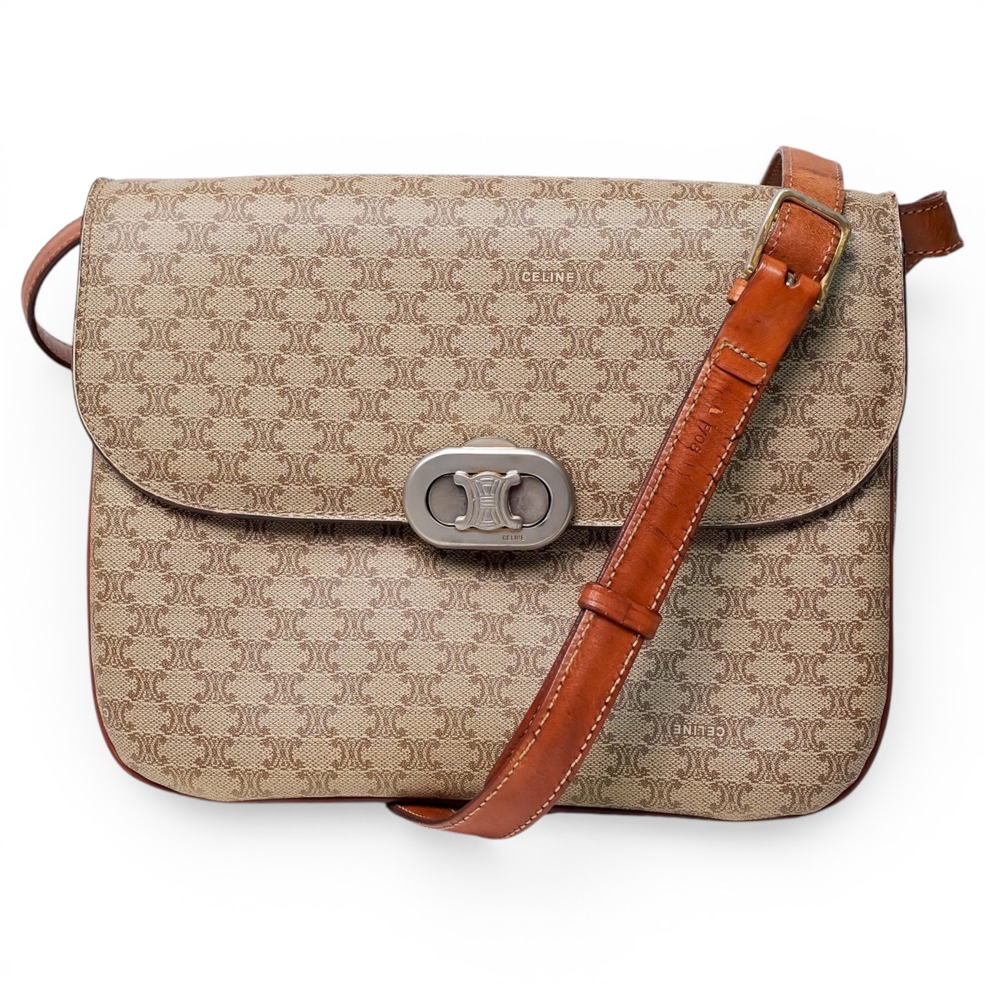 Triomphe leather crossbody bag