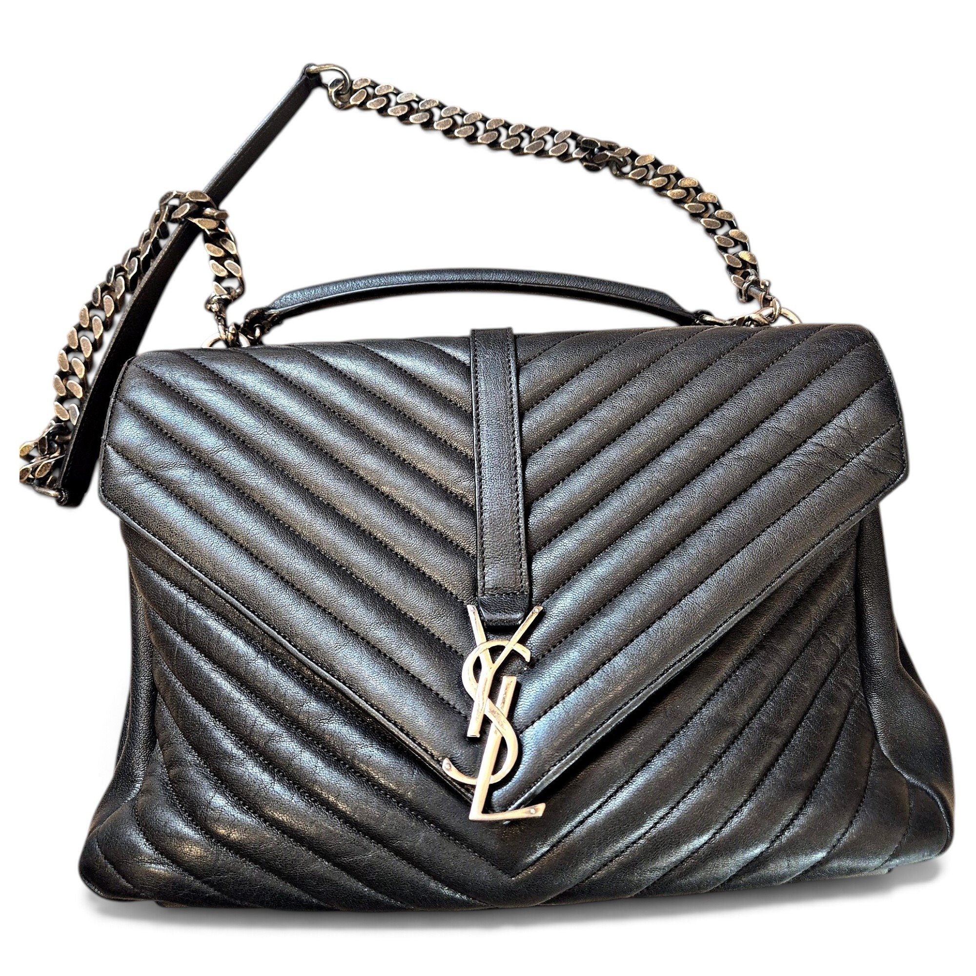Collége monogramme leather handbag