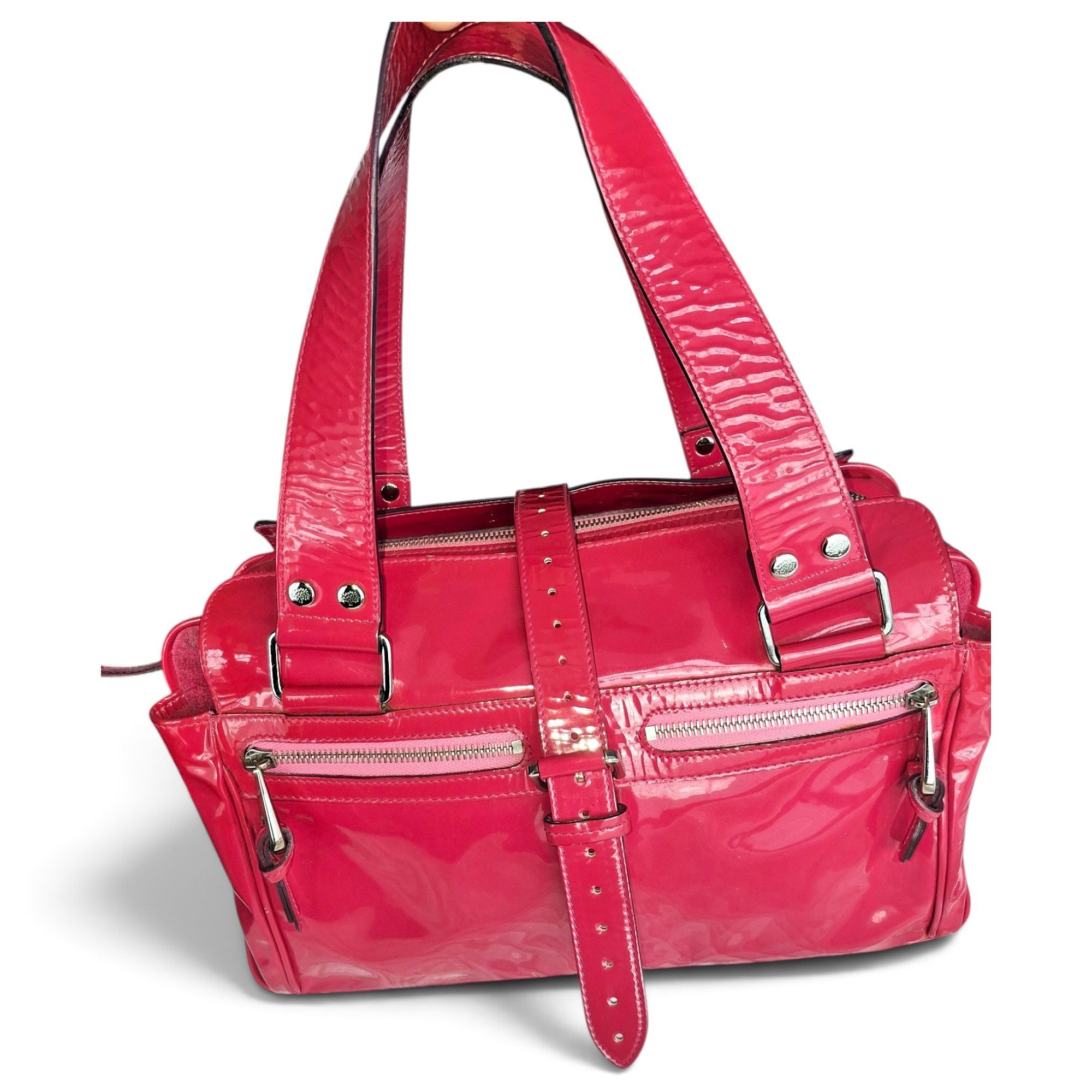 Patent leather handbag