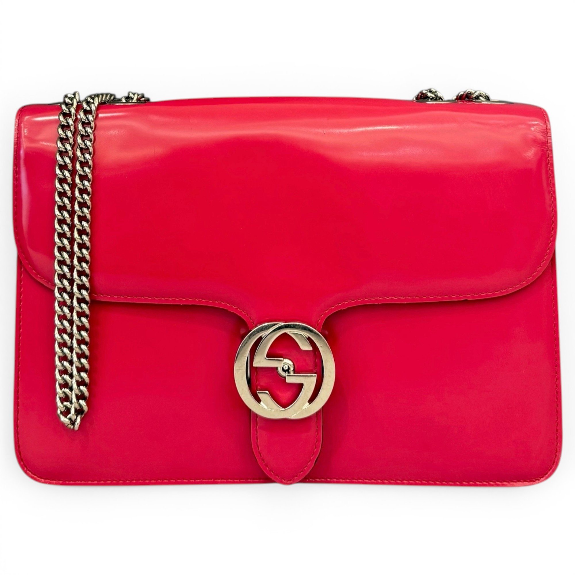 Interlocking pony-style calfskin handbag