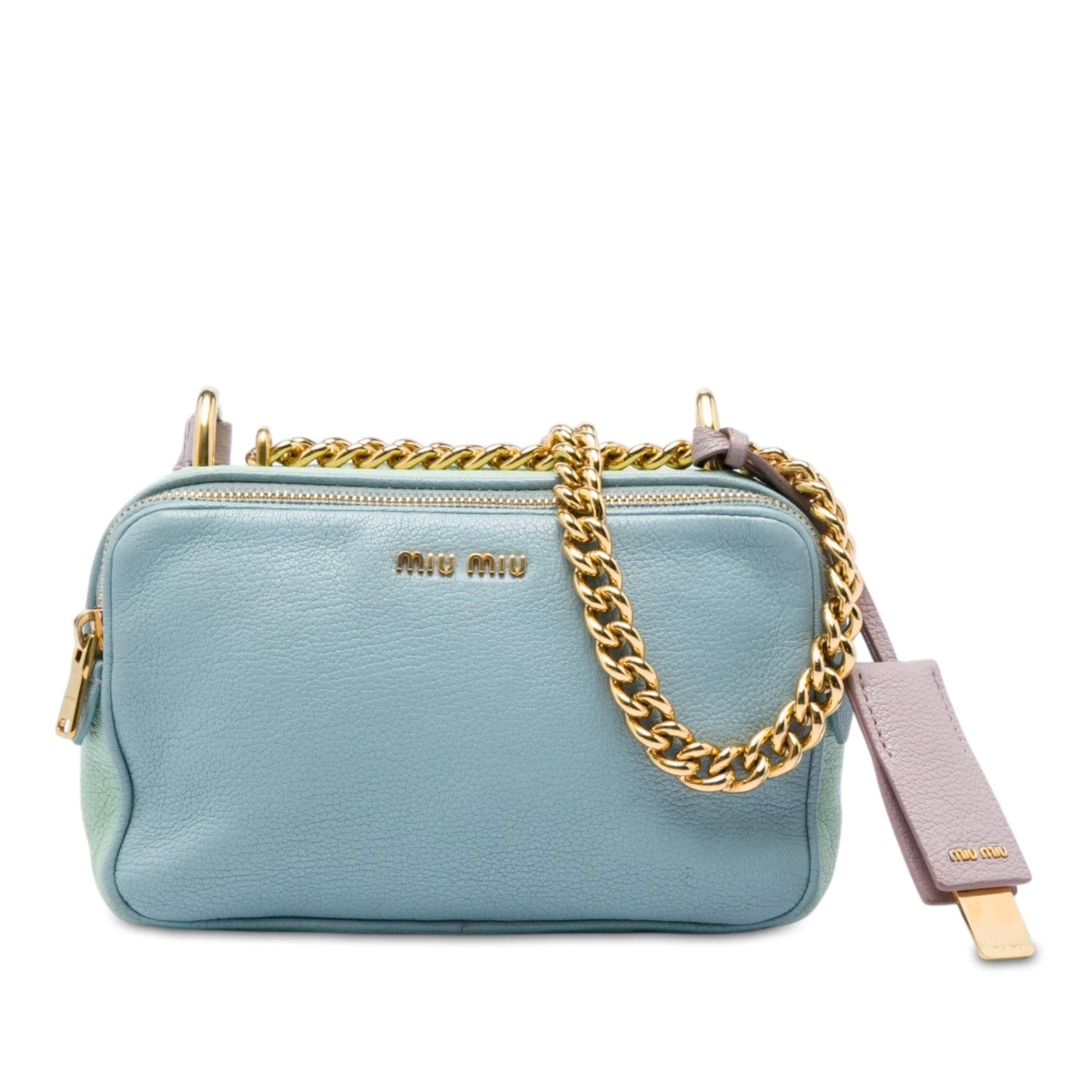 Madras leather handbag