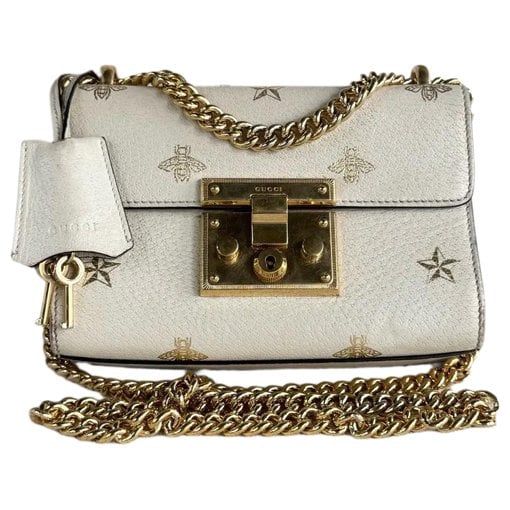 Padlock leather handbag
