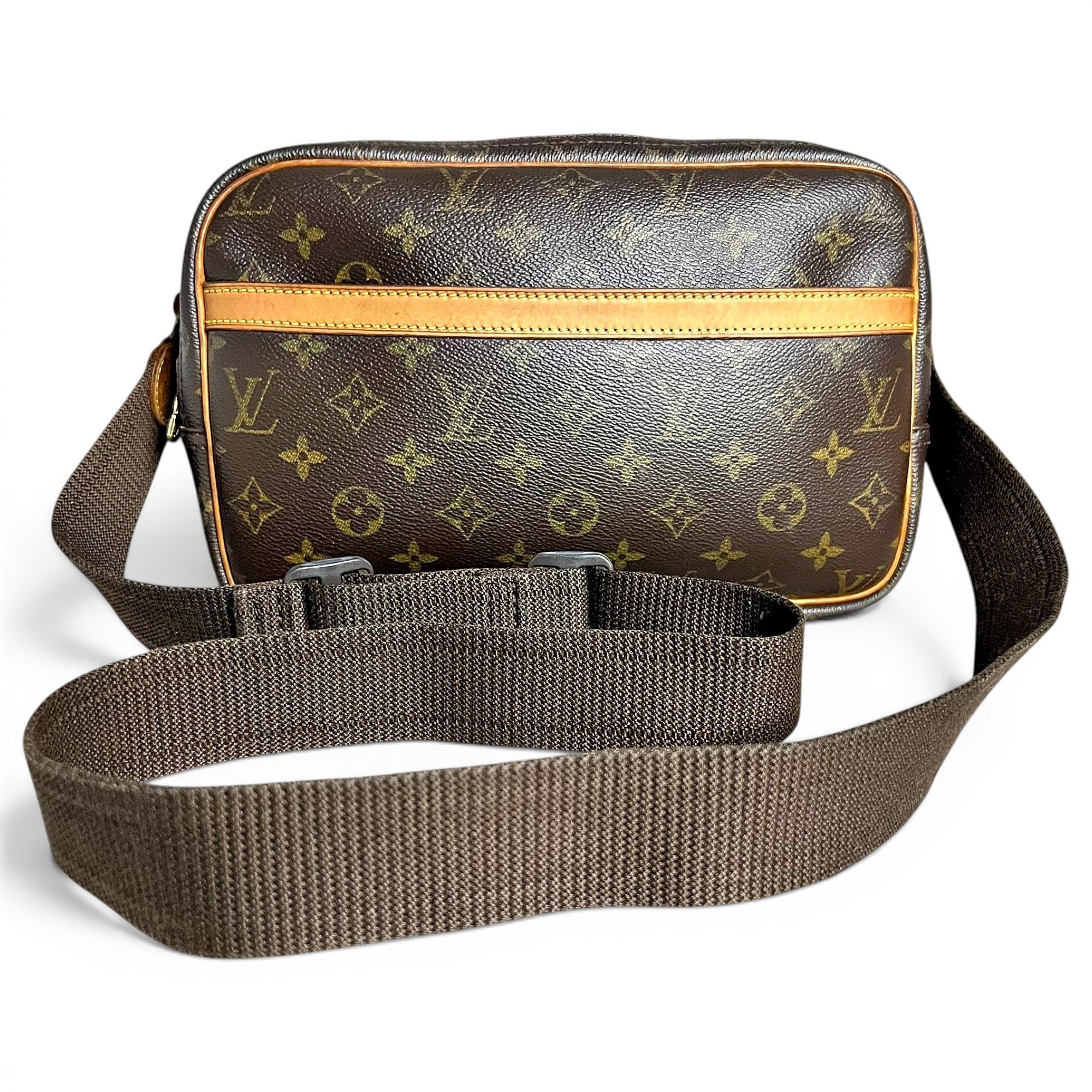 Reporter cloth crossbody bag