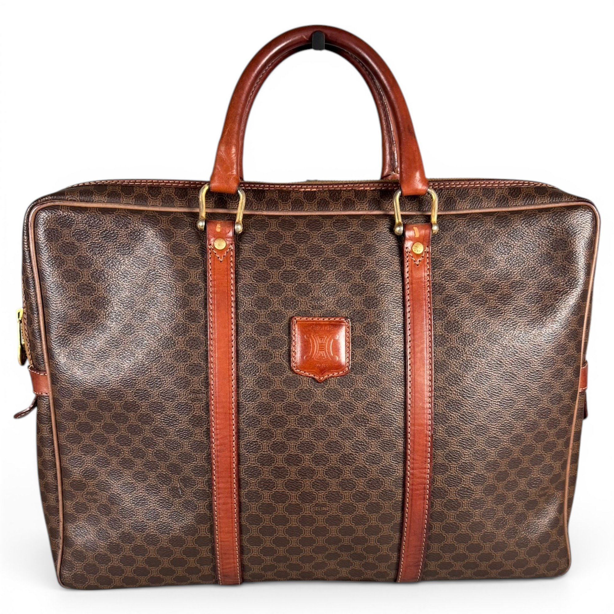 Patent leather satchel