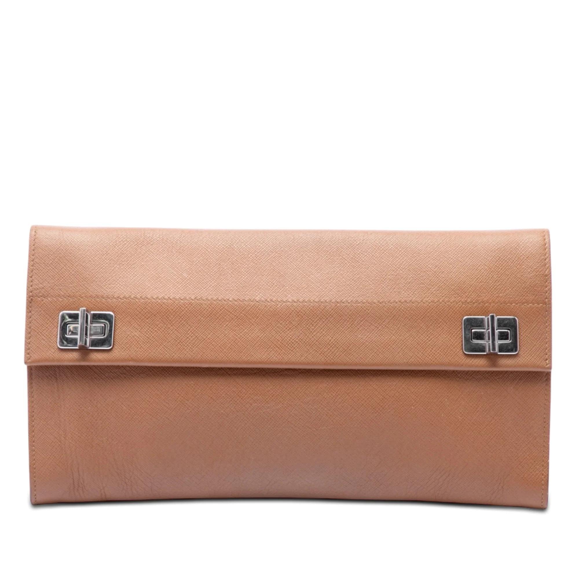 Leather clutch bag
