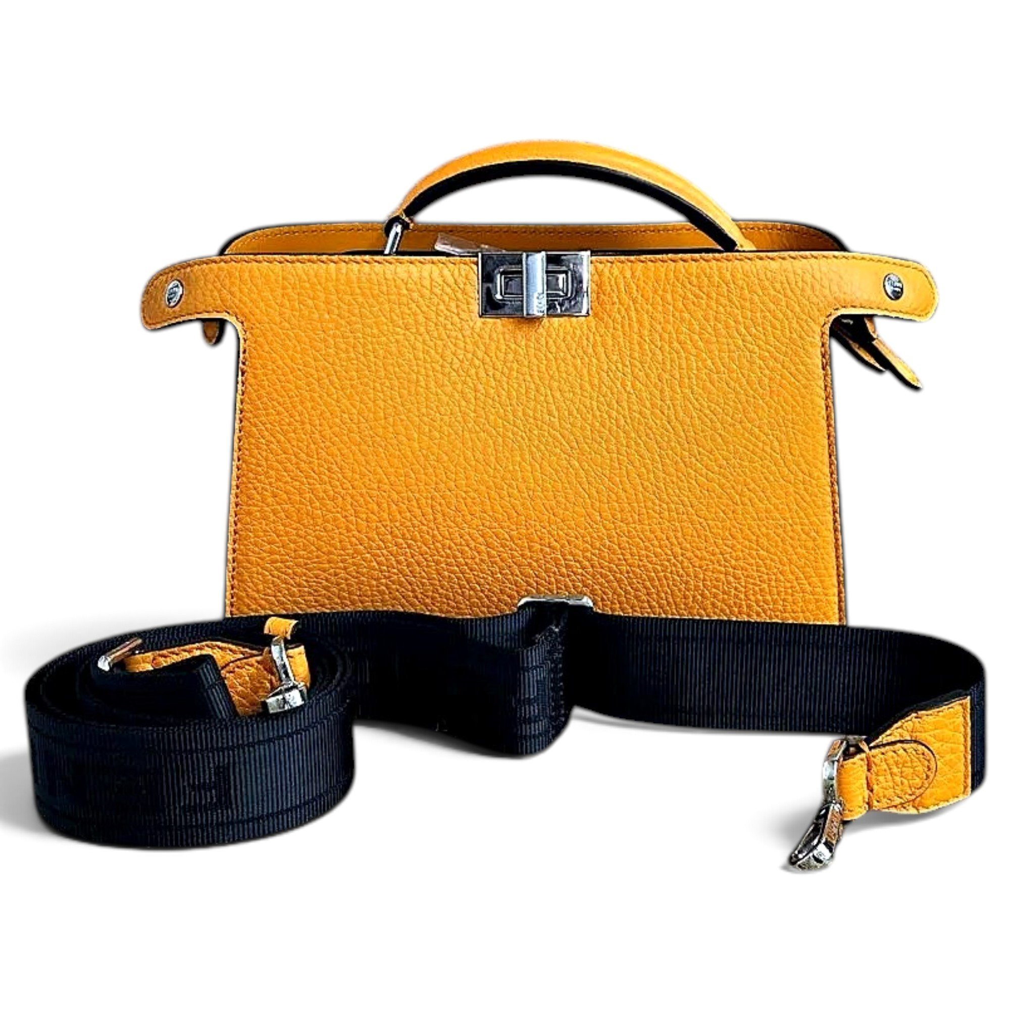 Peekaboo mini pocket leather crossbody bag