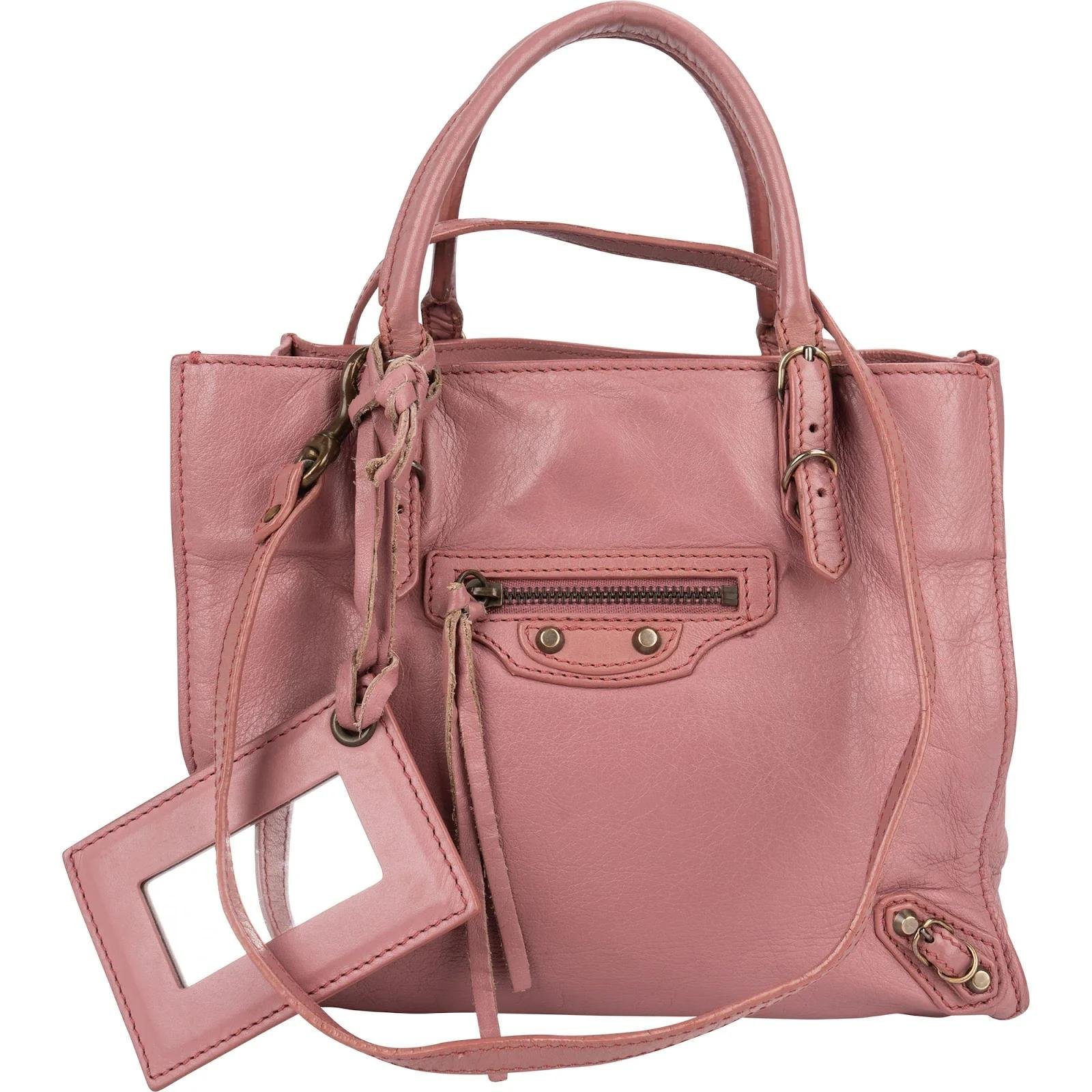 City leather handbag