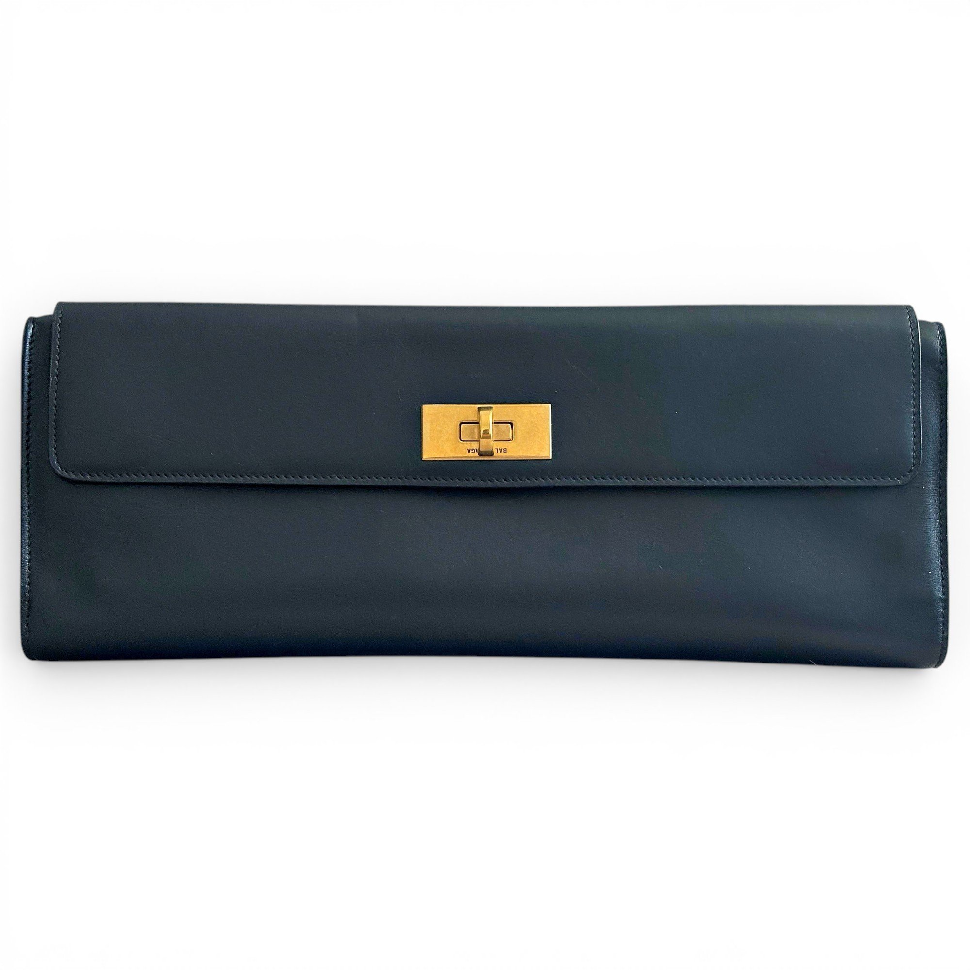 Leather clutch bag