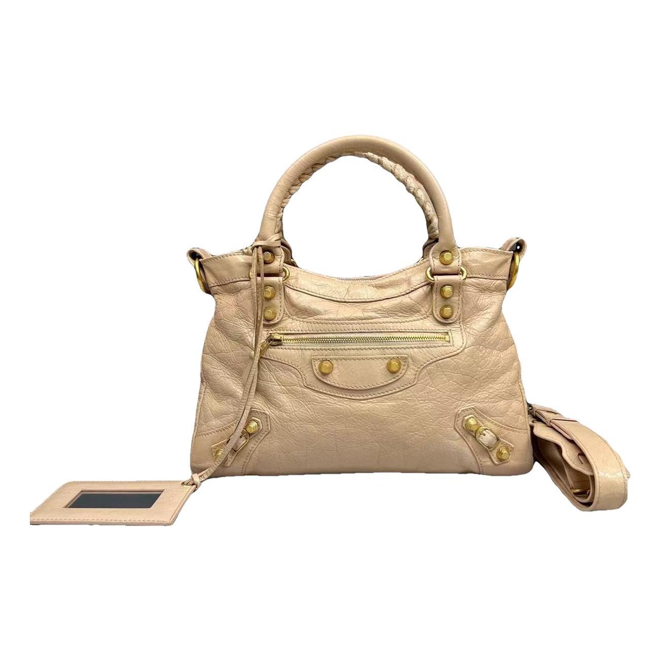 City leather handbag
