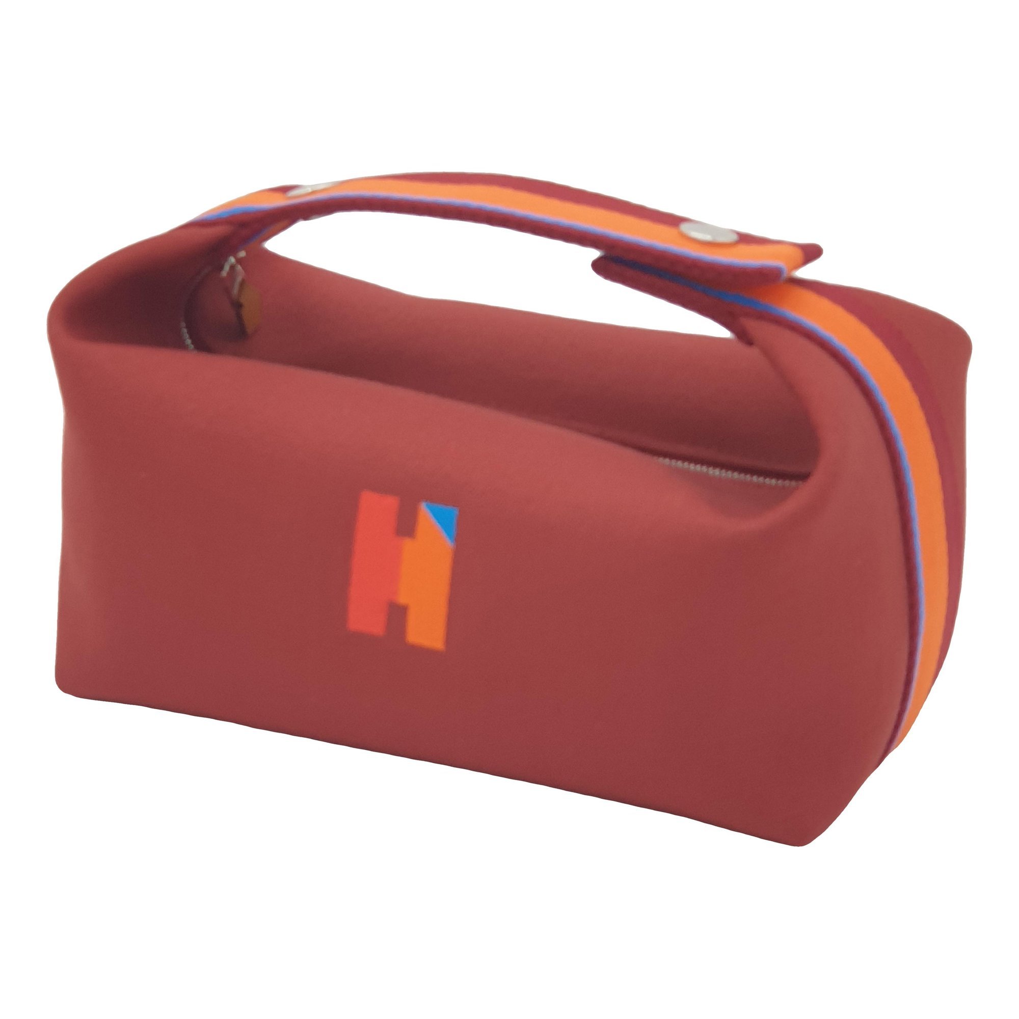 Hermes Bride A Brac Handbag Rouge H Toile Chevron