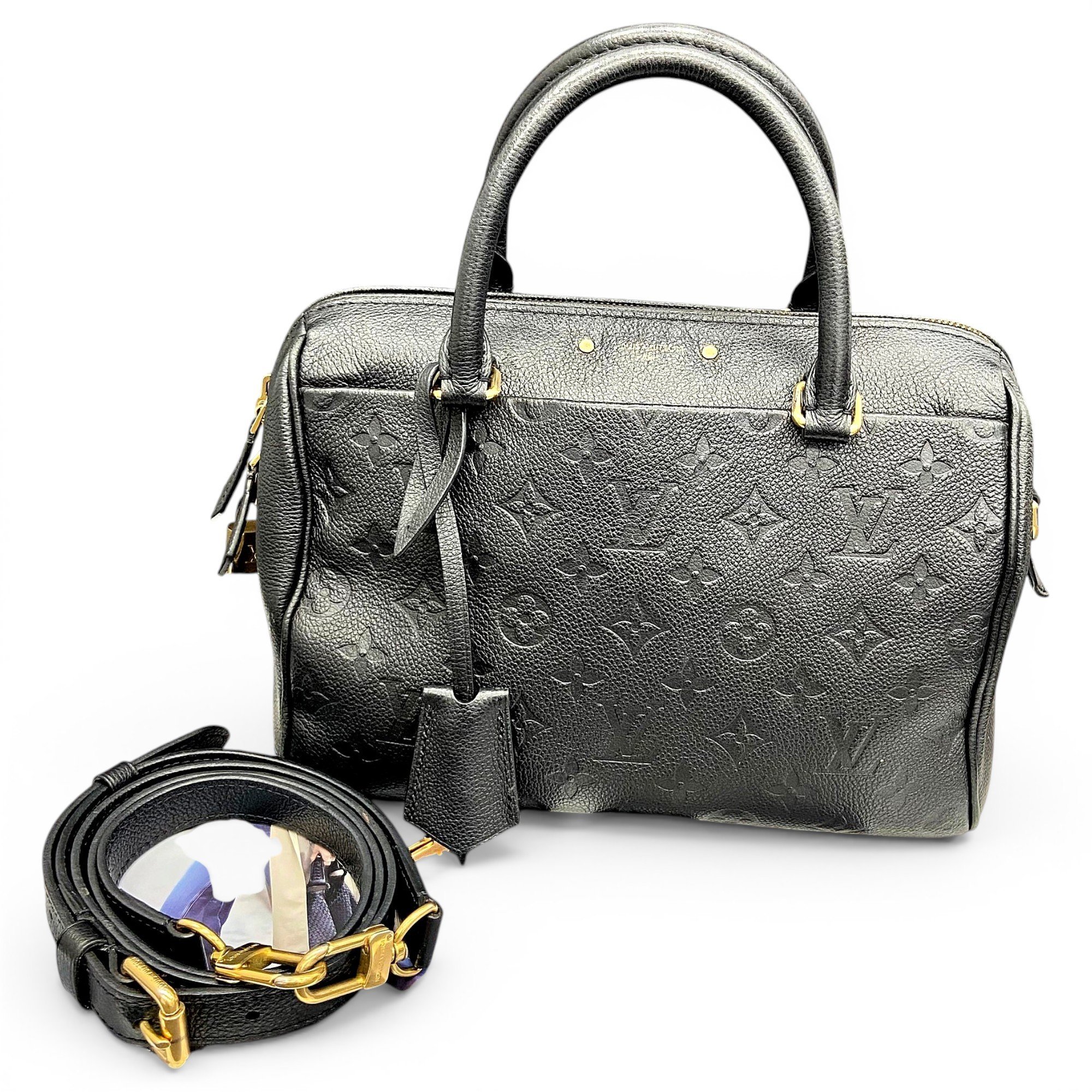 Speedy leather handbag