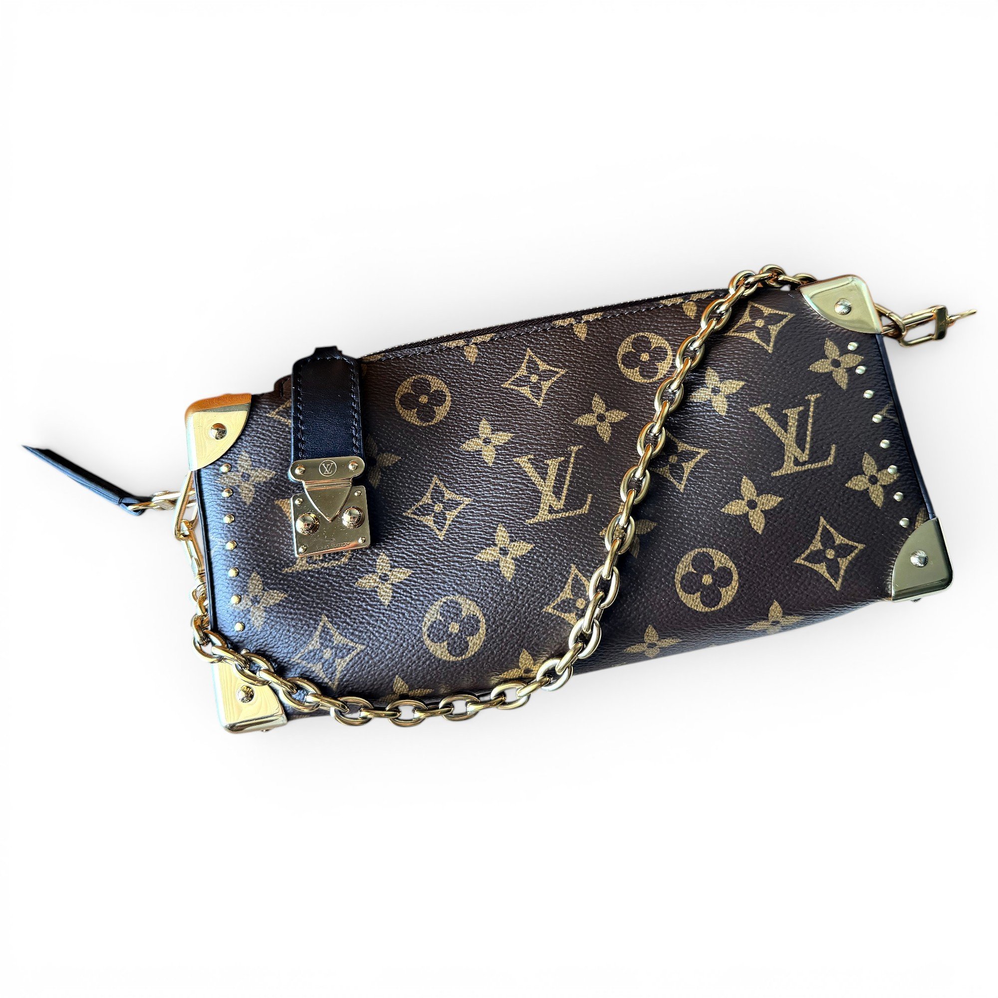Petite Malle leather crossbody bag