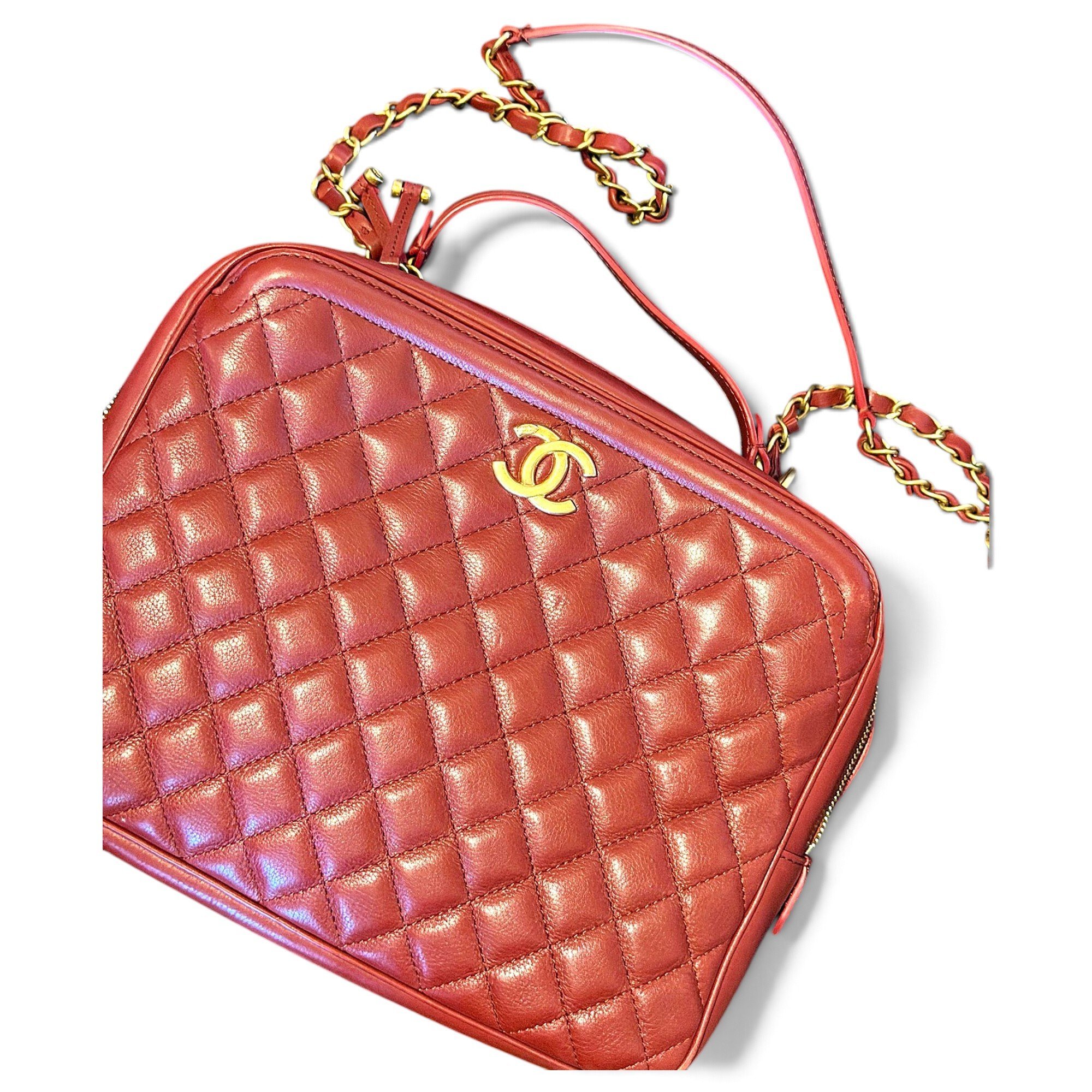 Vanity leather handbag
