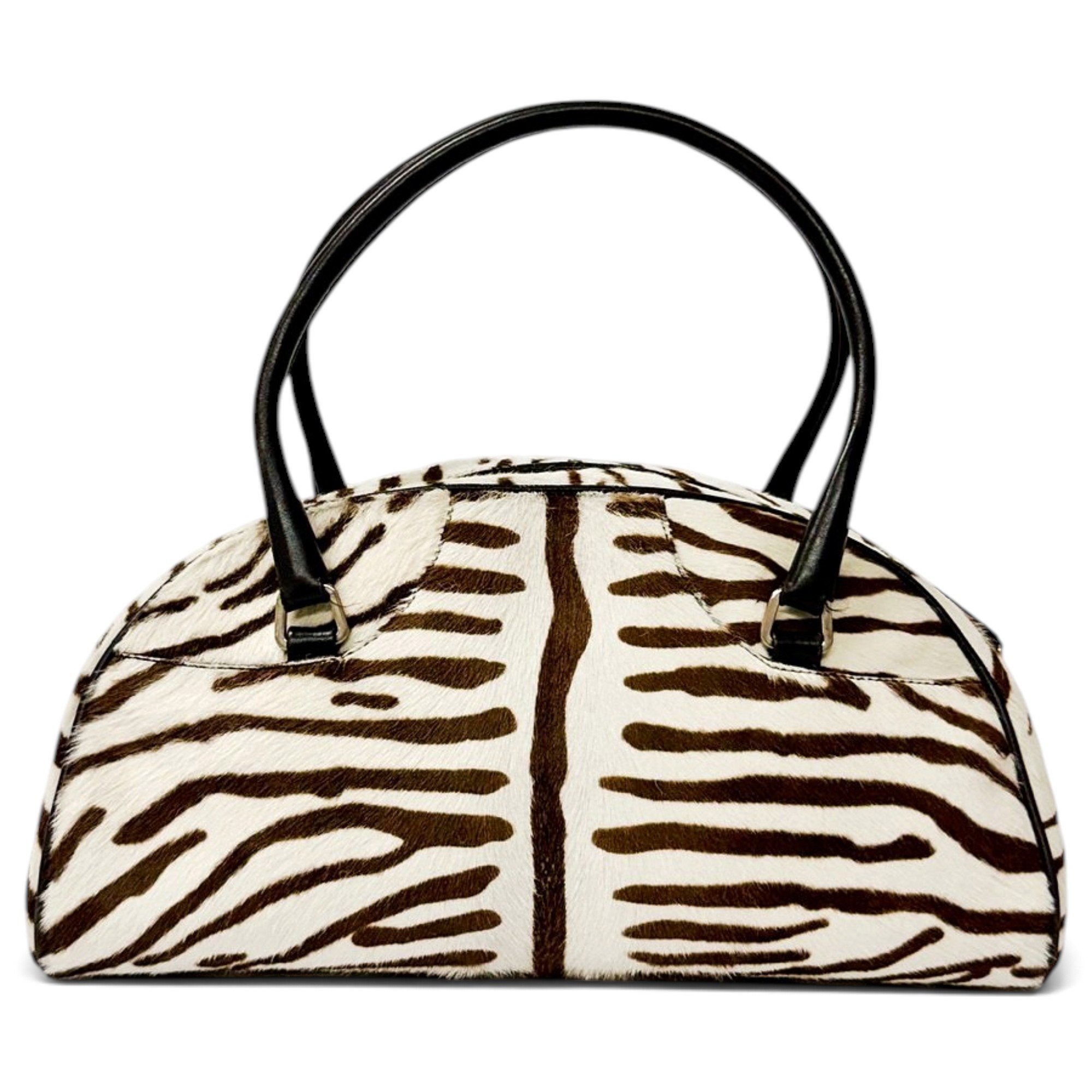 Bowling leather handbag