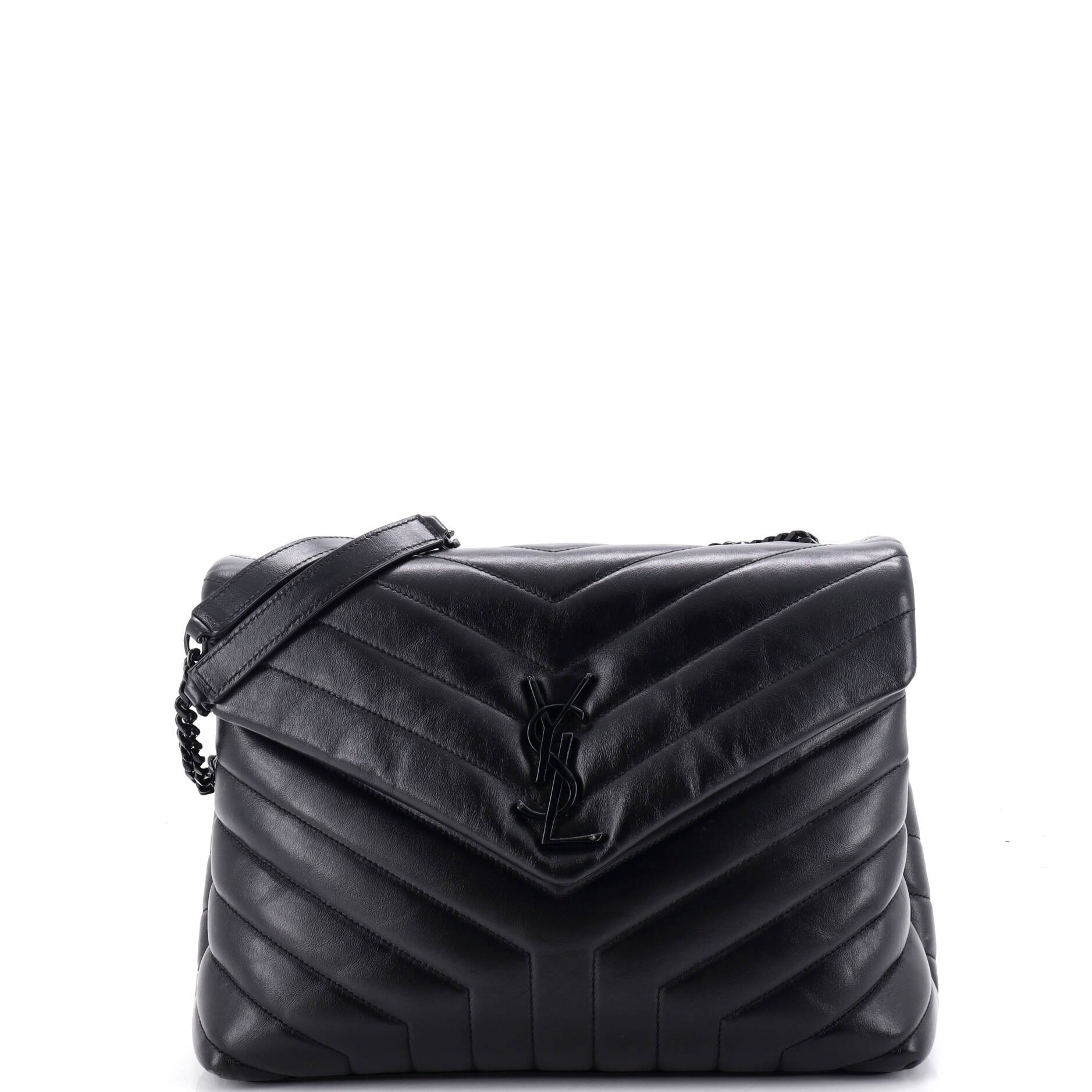 Loulou Shoulder Bag Matelasse Chevron Leather Medium