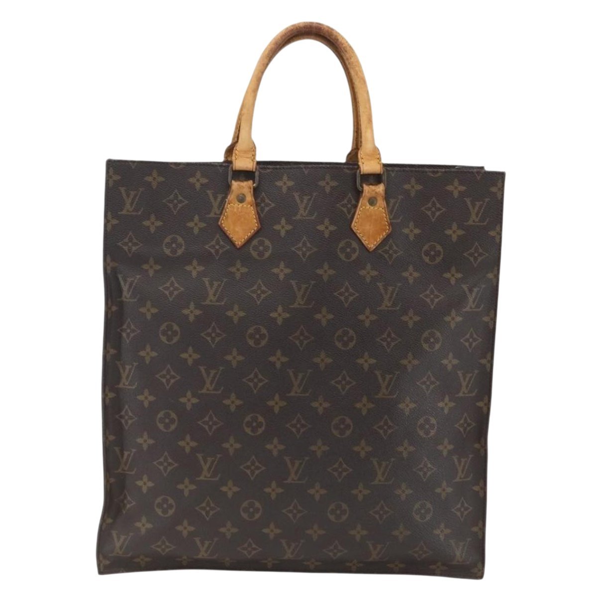 Plat leather handbag
