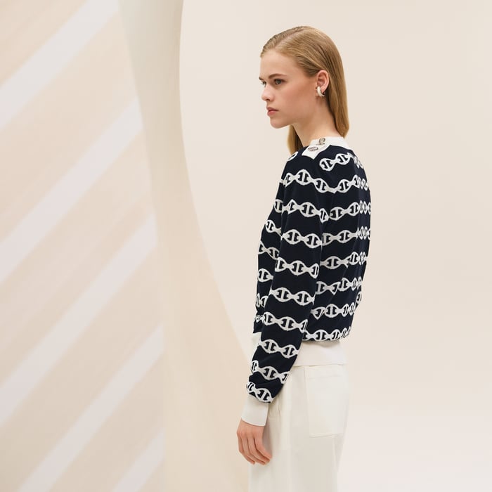 Bleu Noir "Chaine d'Ancre" Long-sleeve Sweater