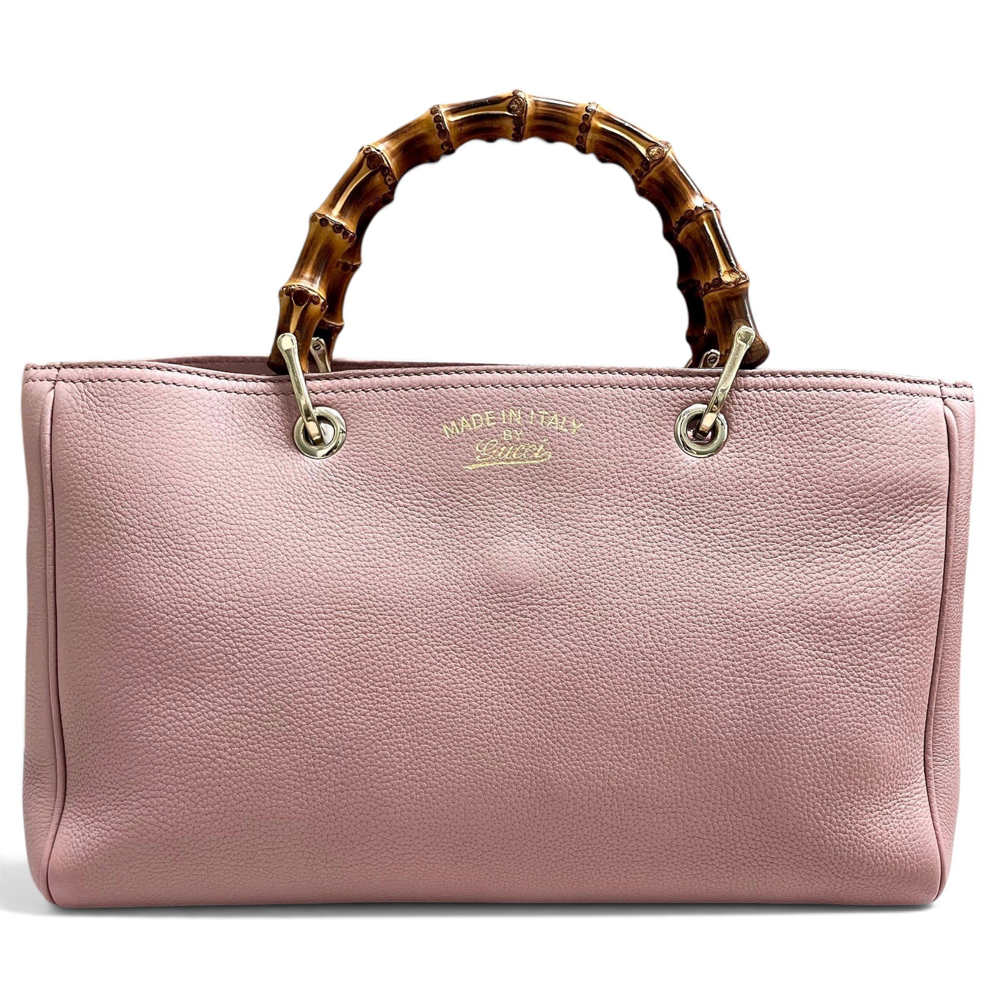 Bamboo Shopper leather handbag