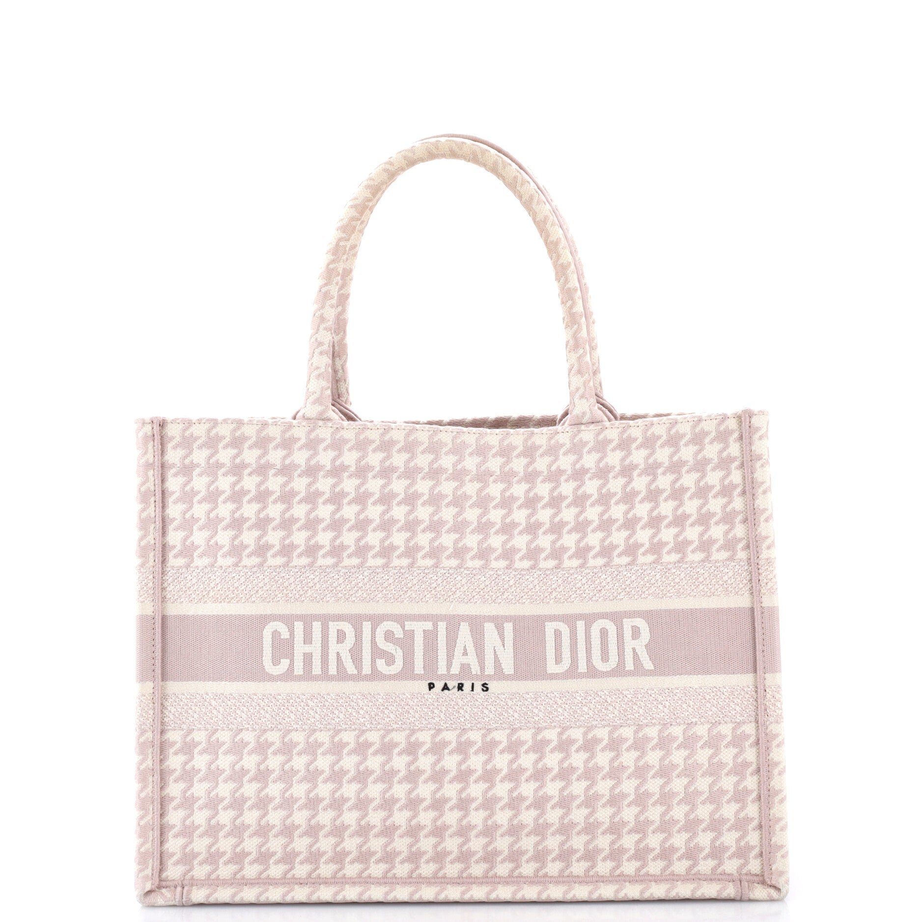 Book Tote Houndstooth Canvas Medium
