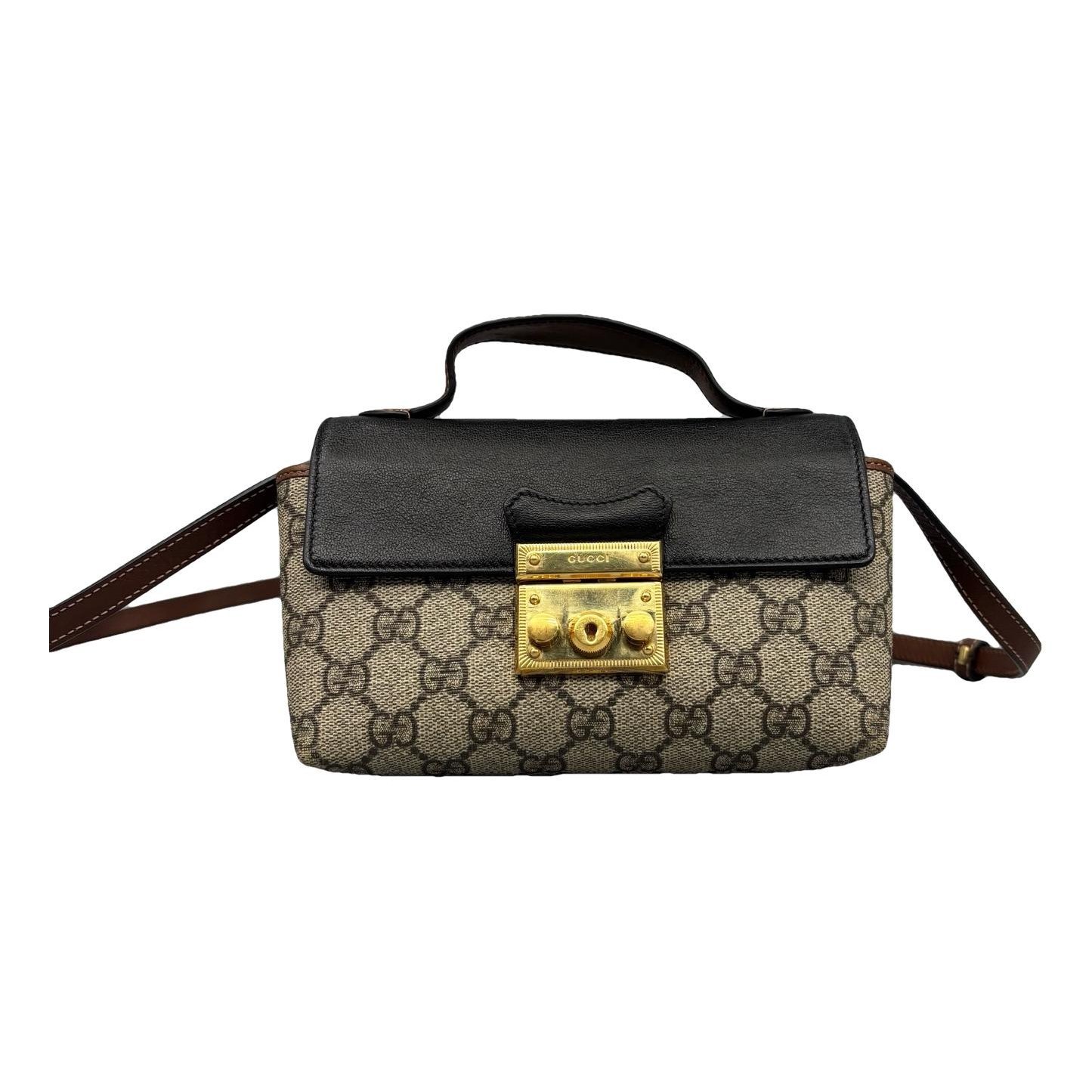 Padlock vinyl handbag