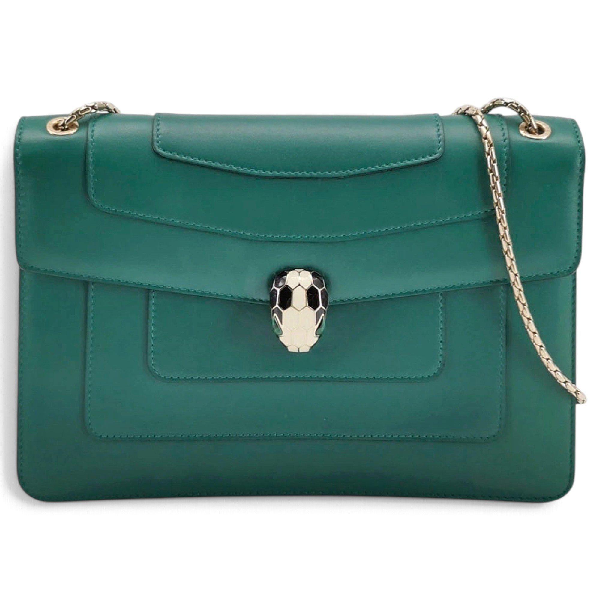Serpenti leather handbag