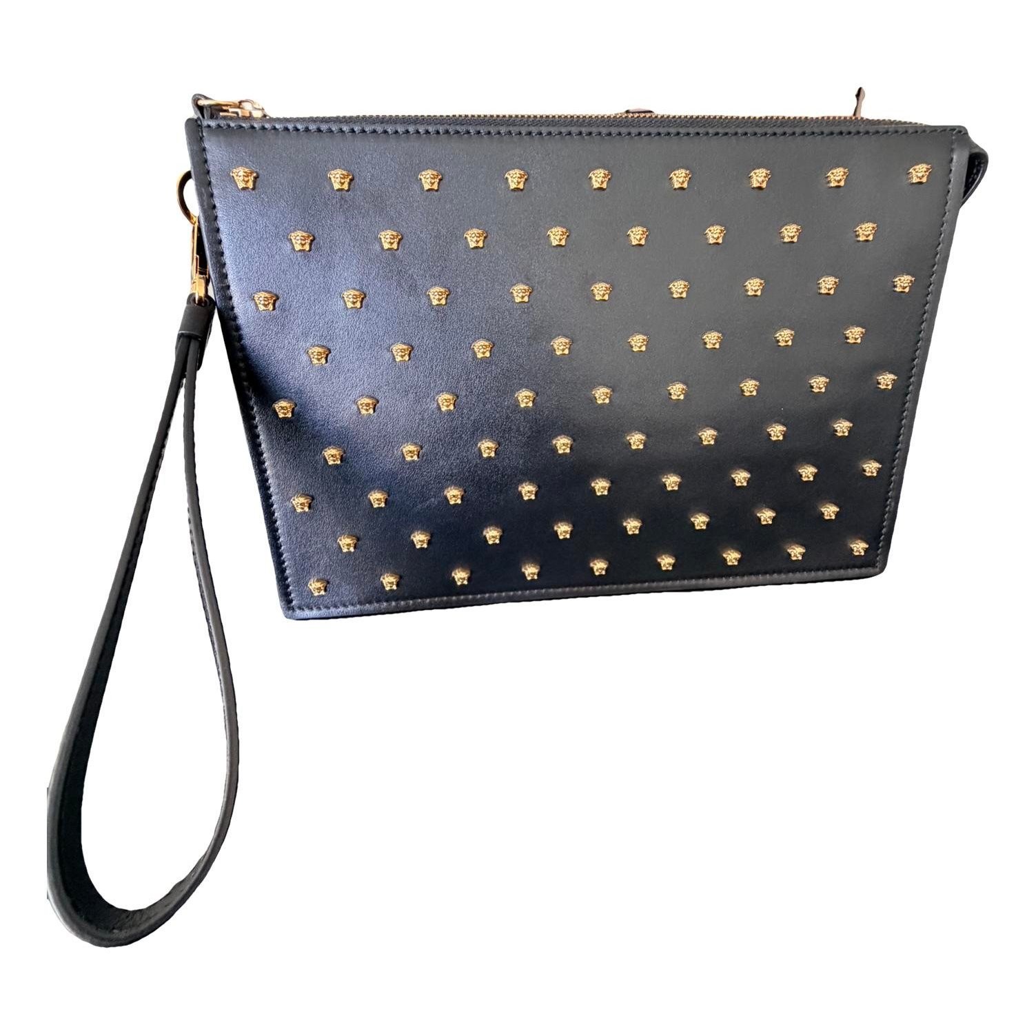 Leather clutch bag