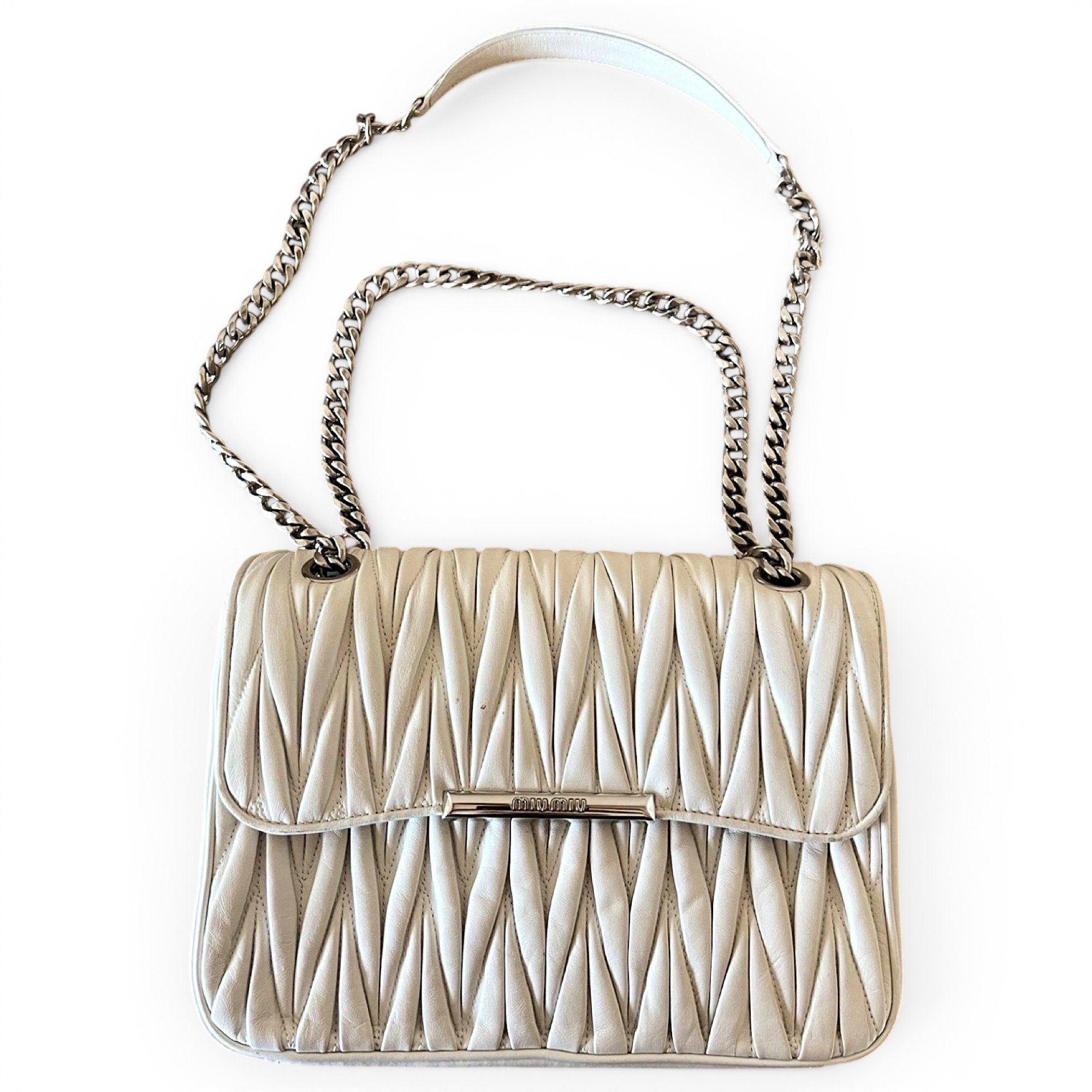 Miu Confidential leather handbag