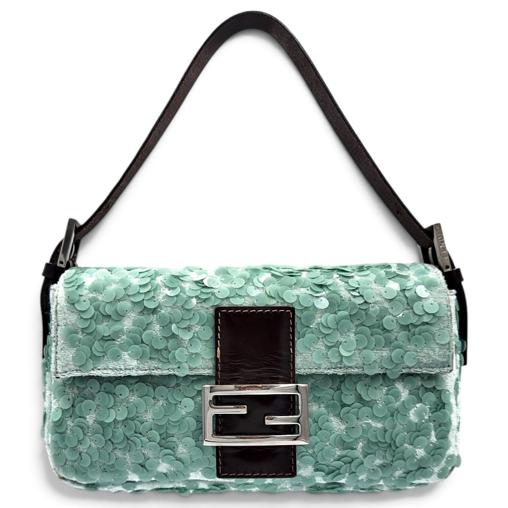 Baguette velvet handbag