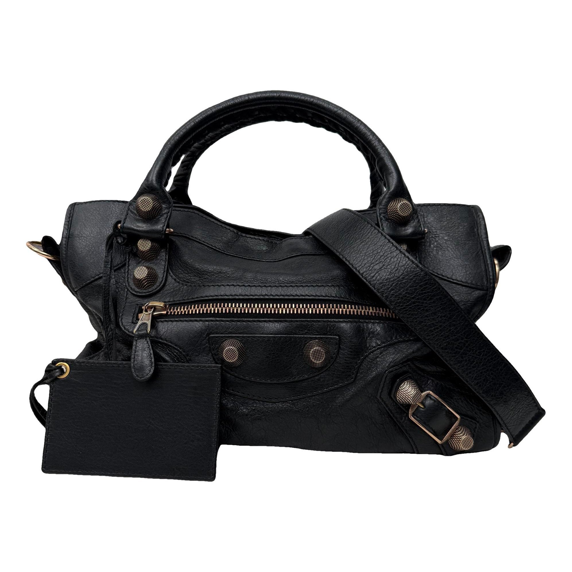 Classic Metalic leather handbag