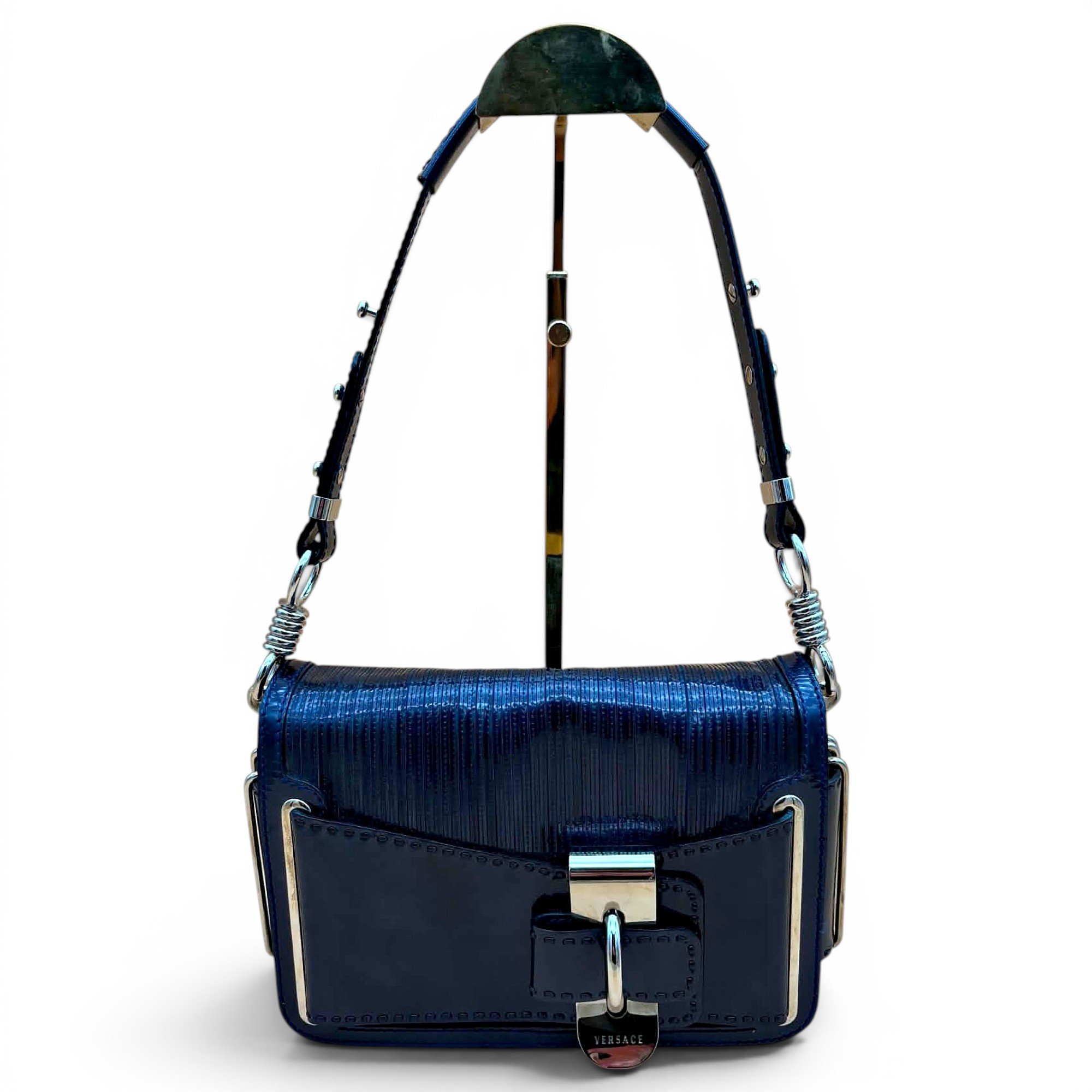 Patent leather handbag