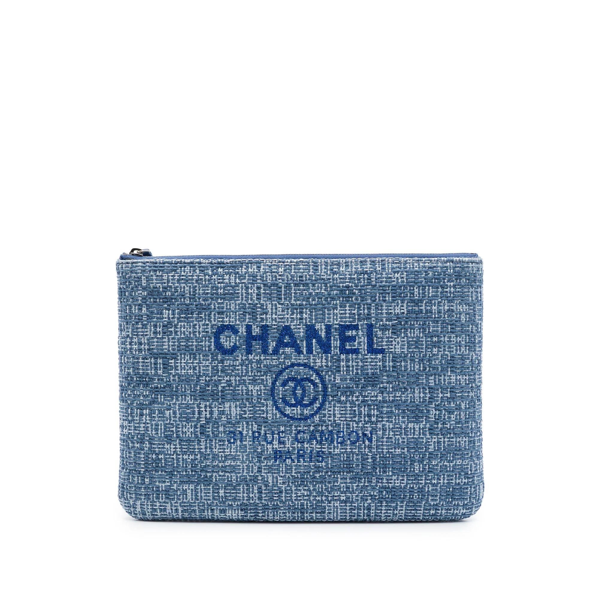 Deauville tweed clutch bag