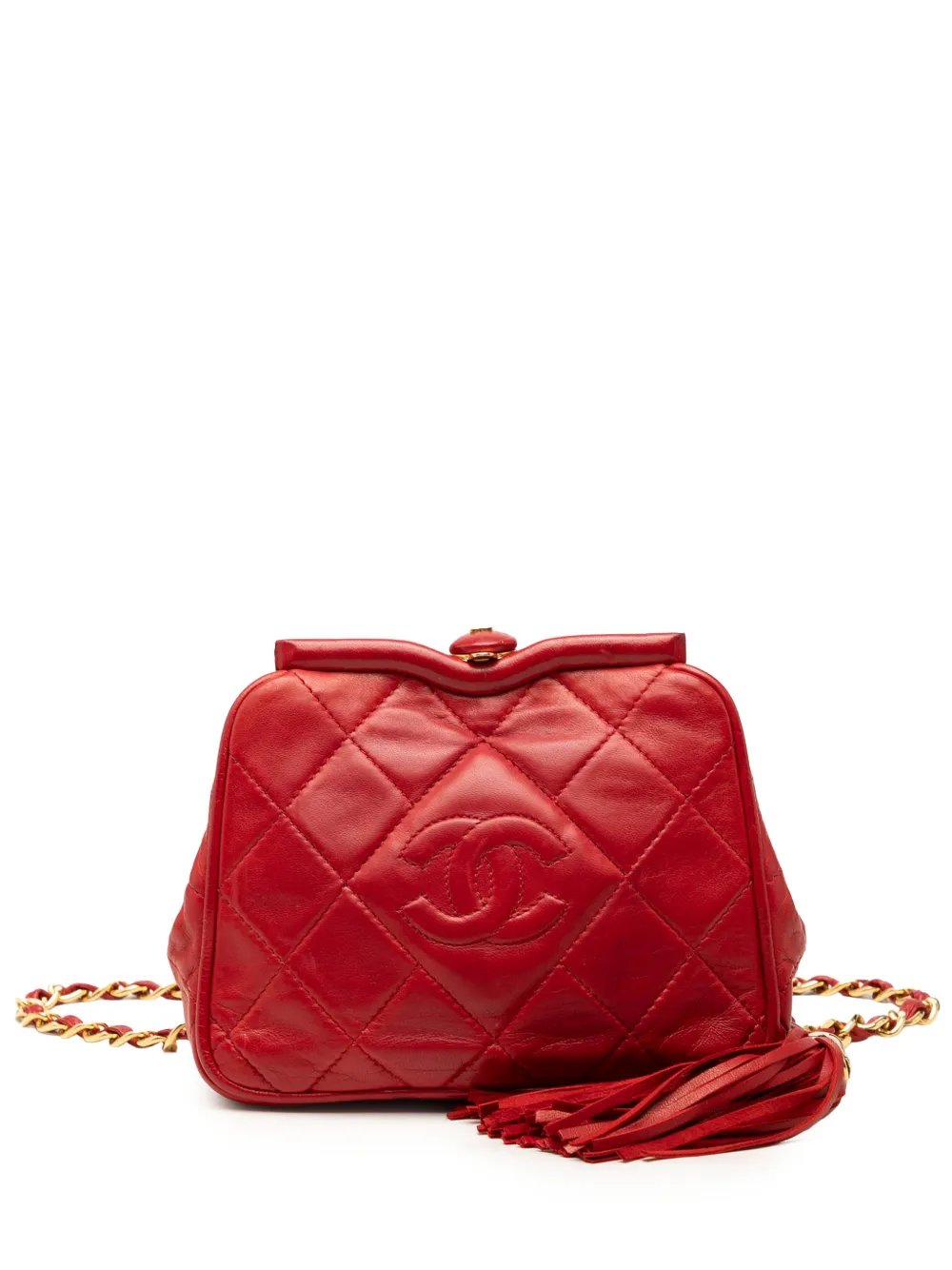 1989-1991 CC Quilted Lambskin Frame belt bag