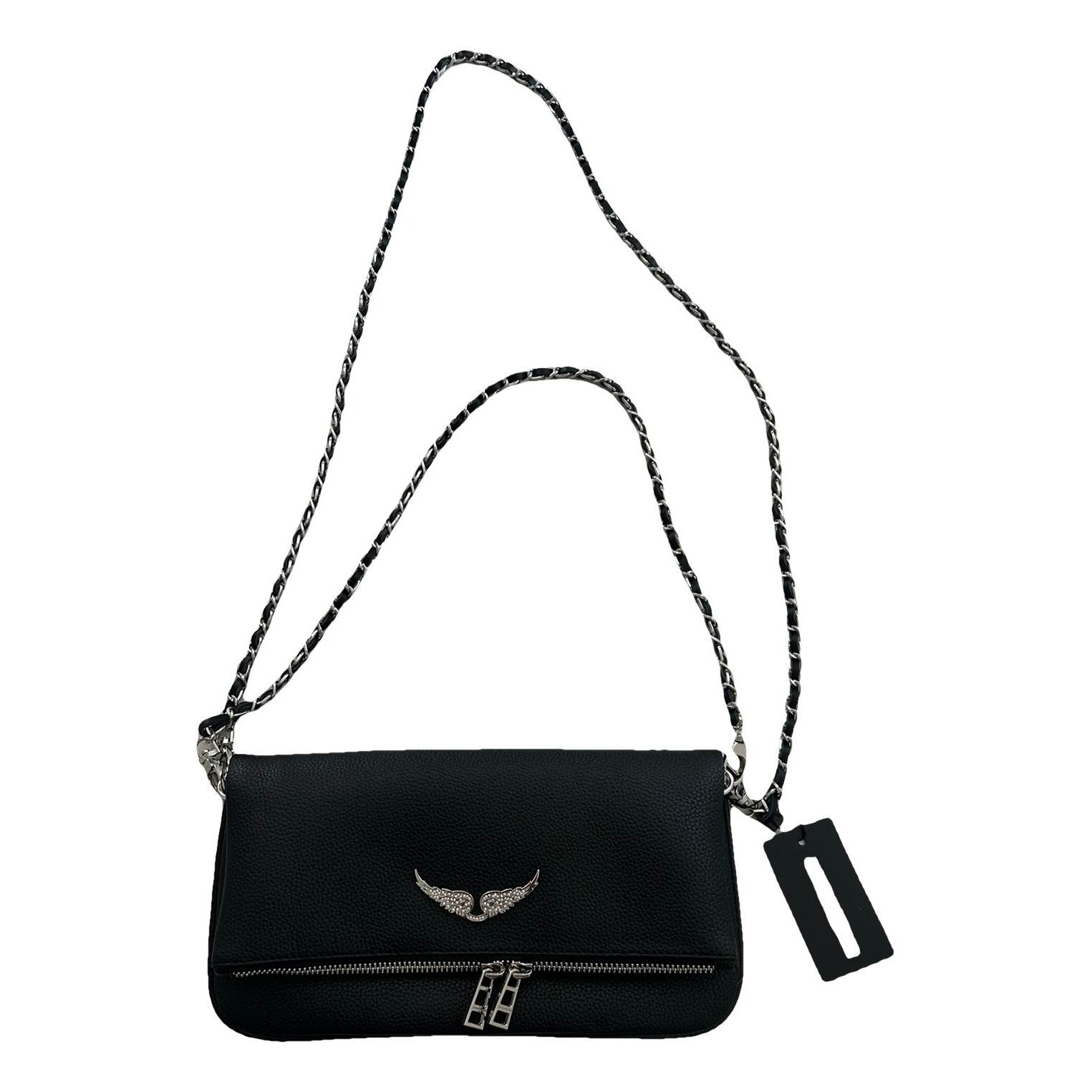 Rock leather clutch bag